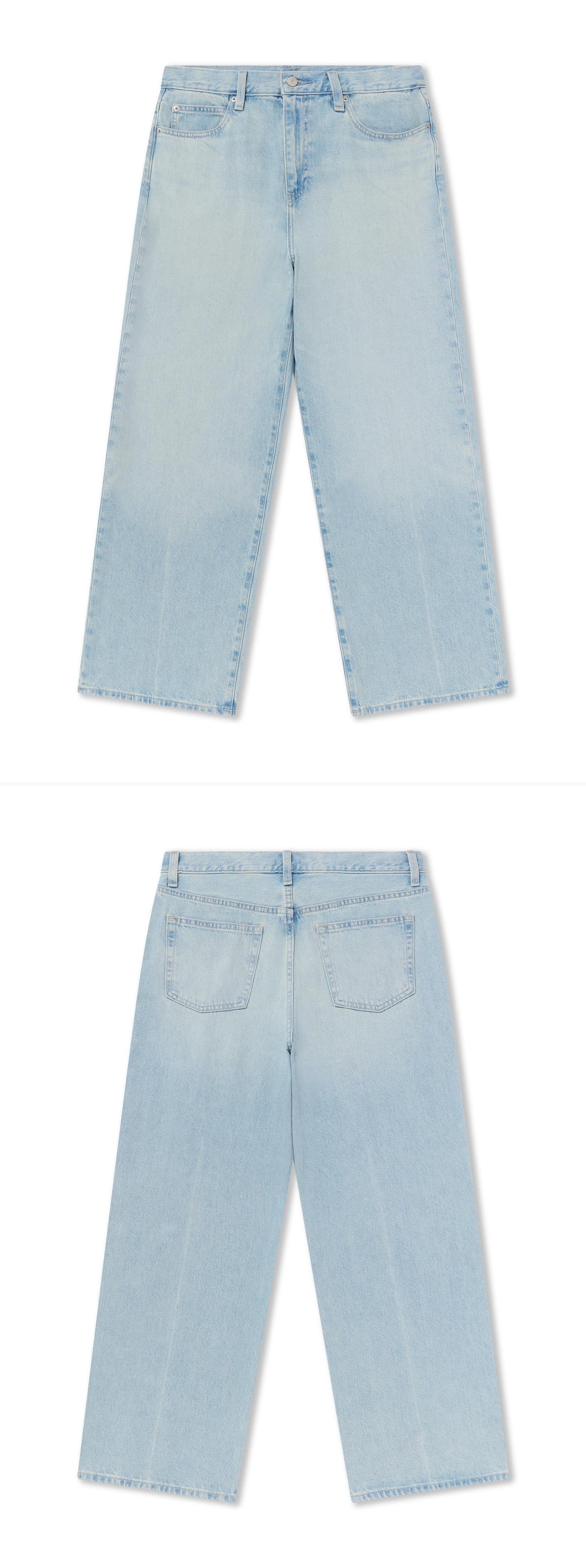 DENIM_JEANS - Flat Lay - 2 x Shots - Front + Back