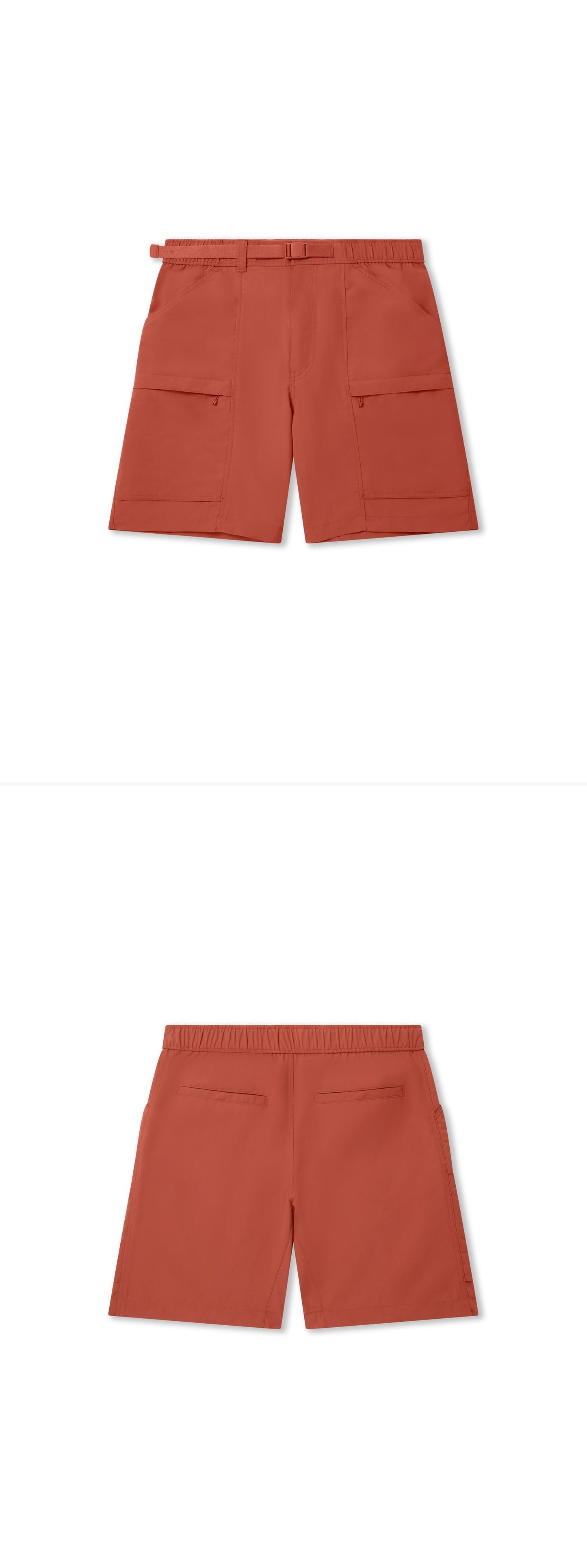 ORANGE_SHORT - Flat Lay - 2 x Shots - Front + Back