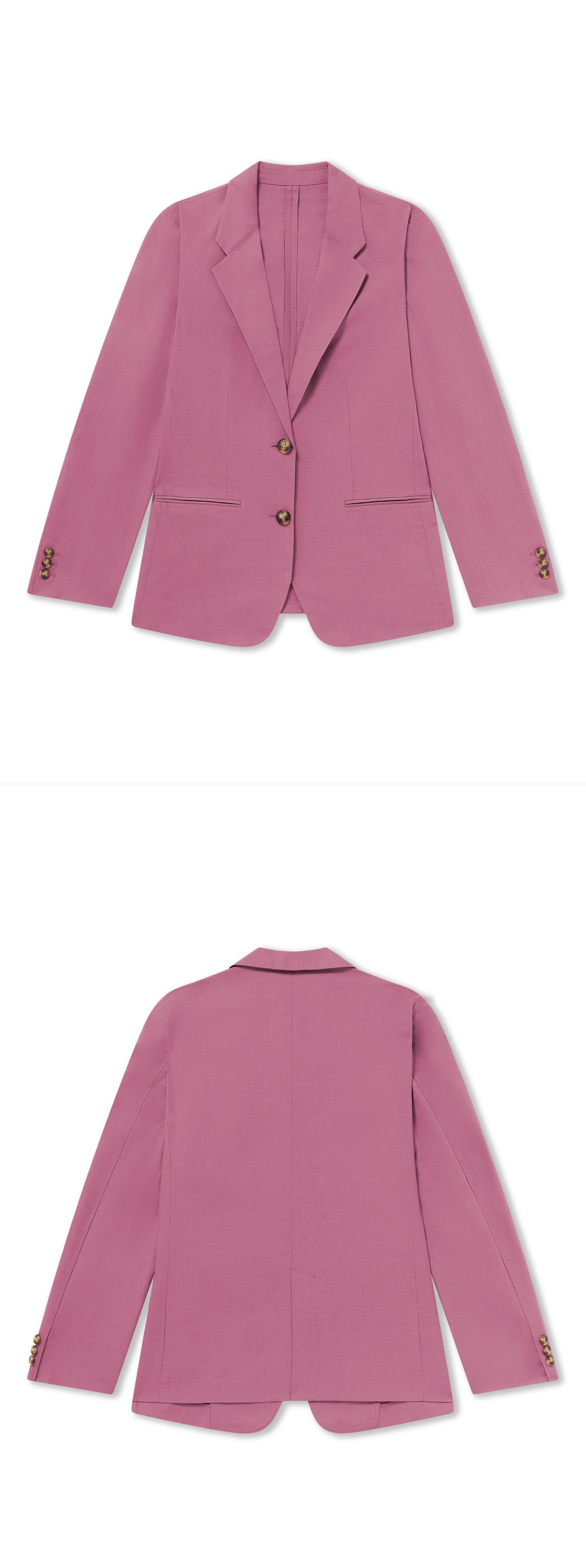 PINK_BLAZER - Flat Lay - 2 x Shots - Front + Back