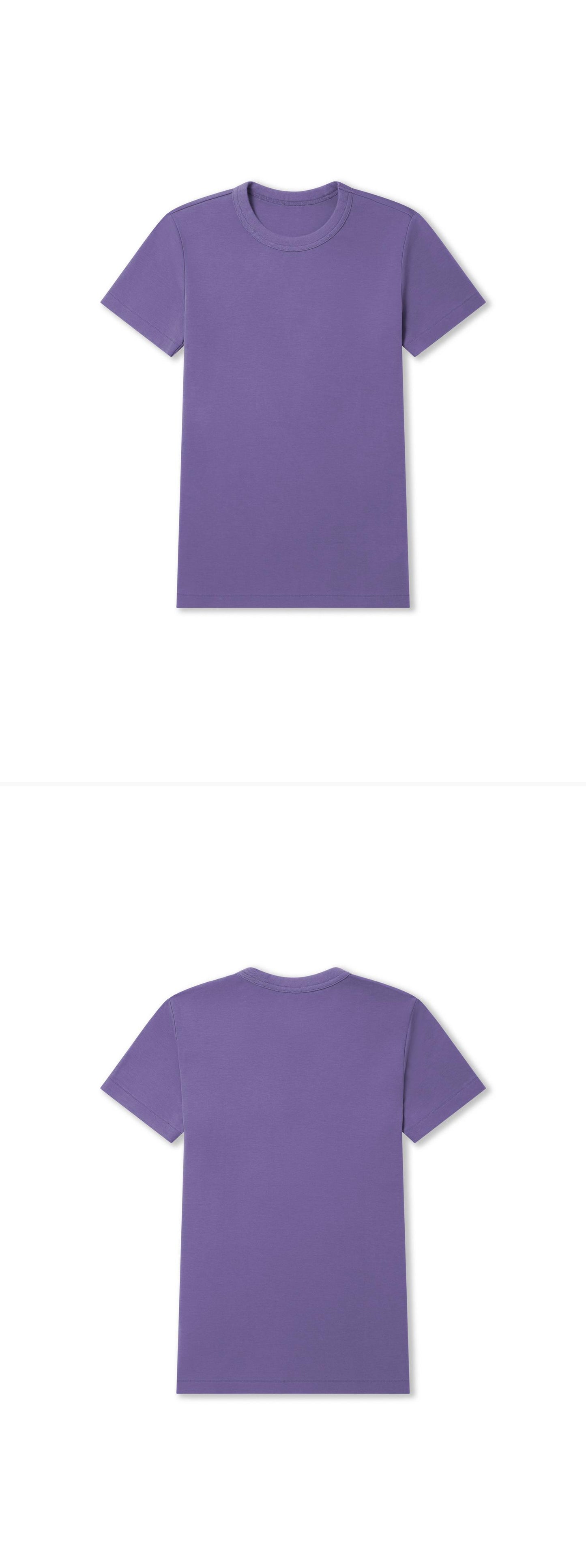 PURPLE_TSHIRT - Flat Lay - 2 x Shots - Front + Back