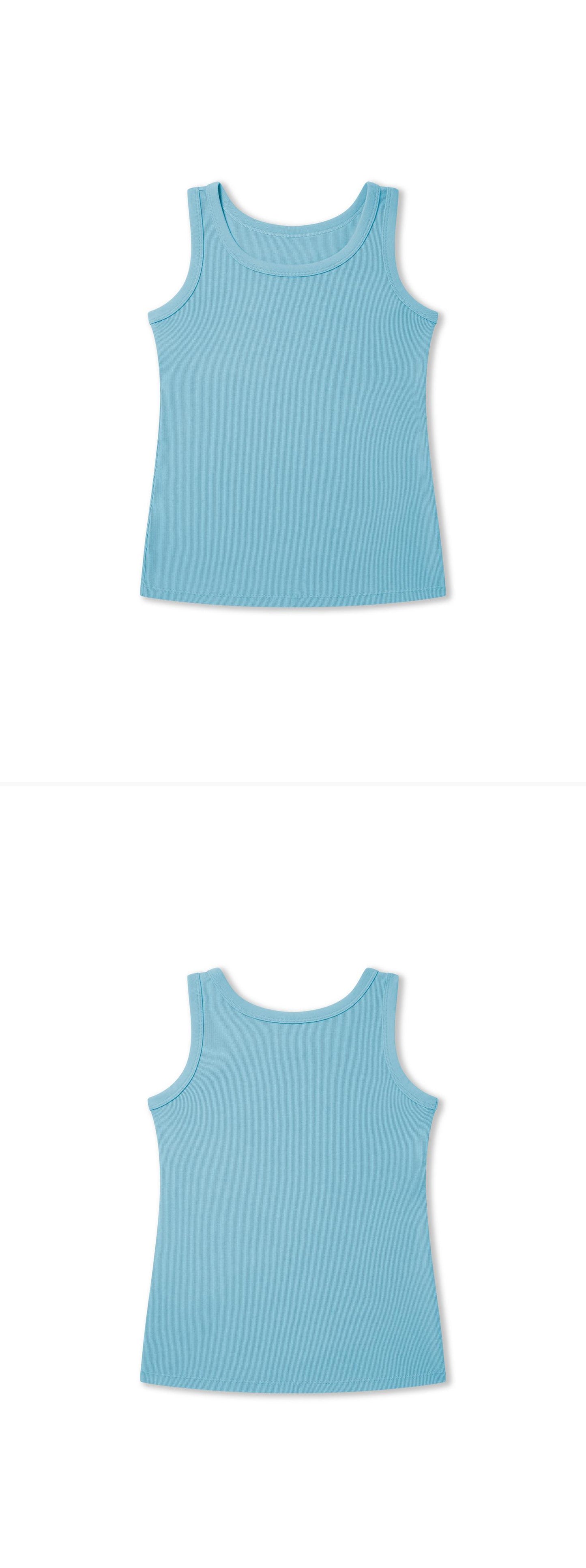 TURQUOISE_VEST - Flat Lay - 2 x Shots - Front + Back