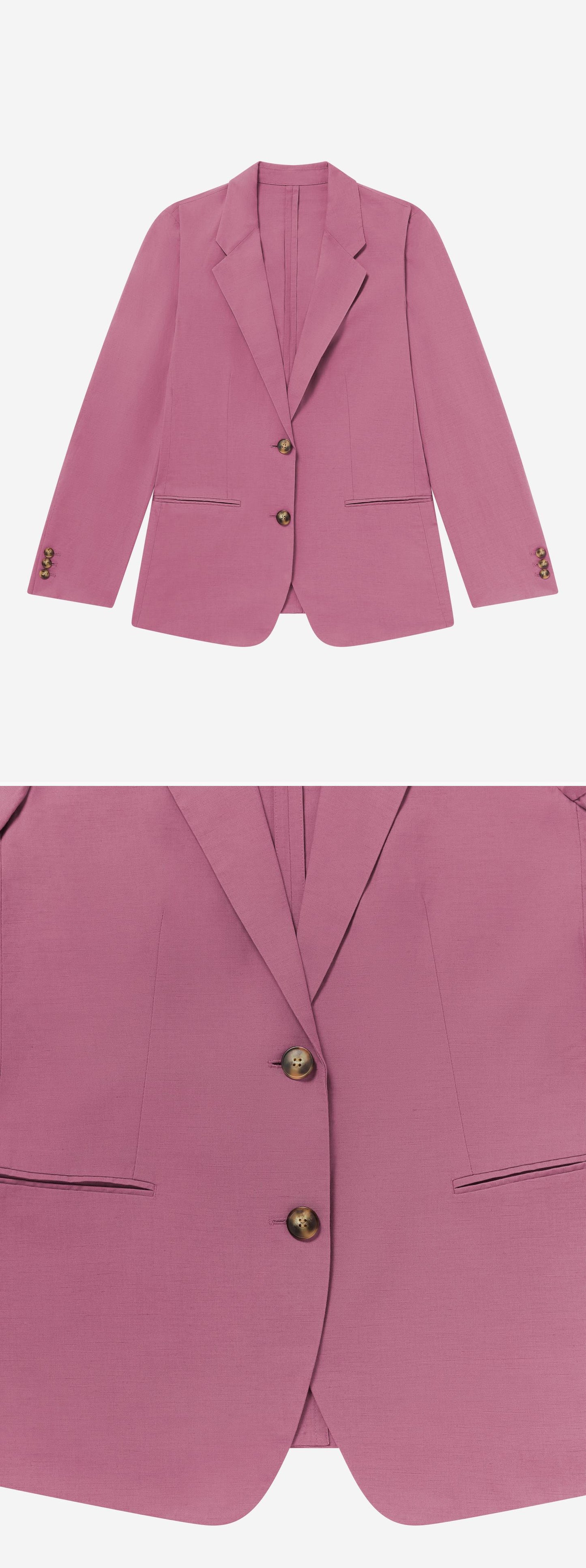 PINK_BLAZER - Flat Lay - 2 x Shots - Front + Detail A