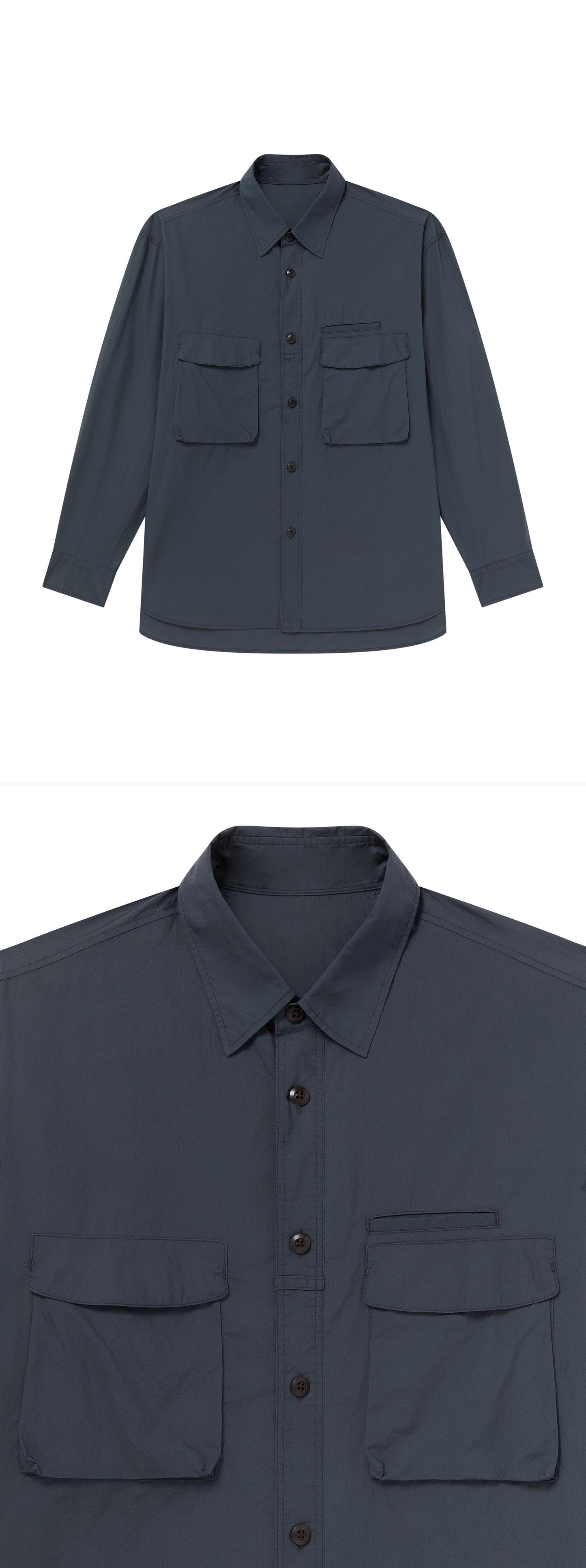 POCKET_SHIRT - Flat Lay - 2 x Shots - Front + Detail A