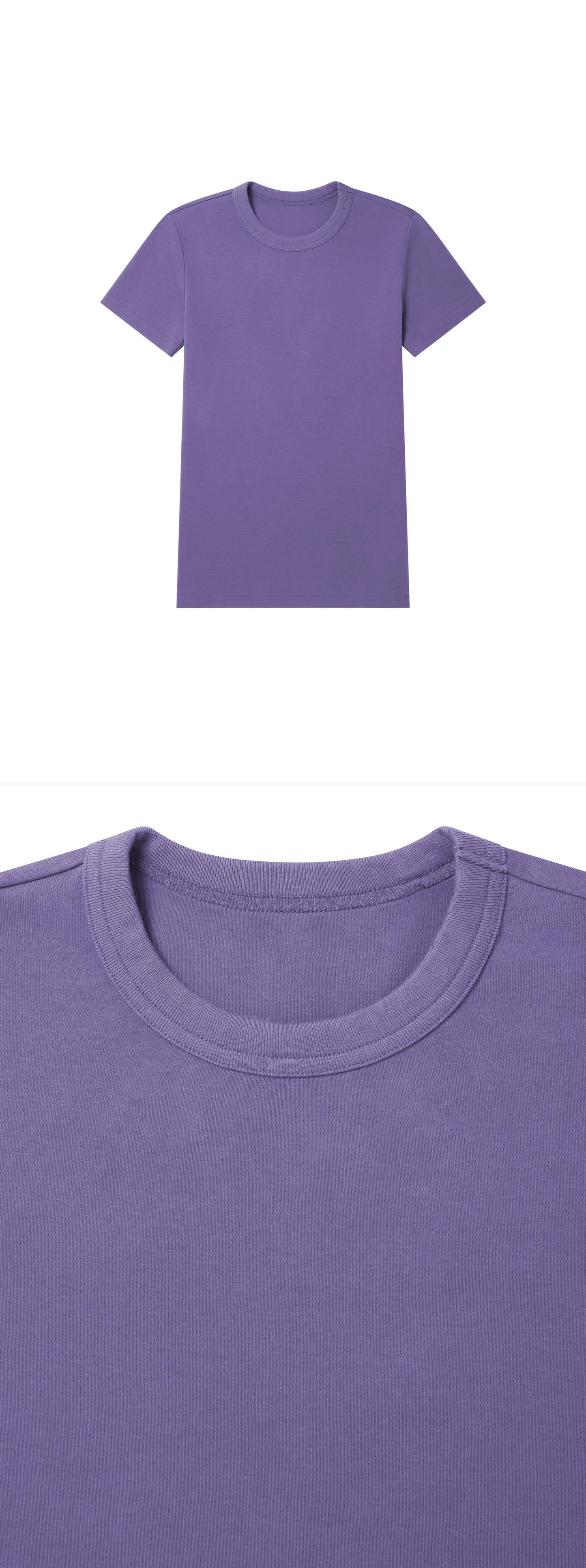 PURPLE_TSHIRT - Flat Lay - 2 x Shots - Front + Detail A