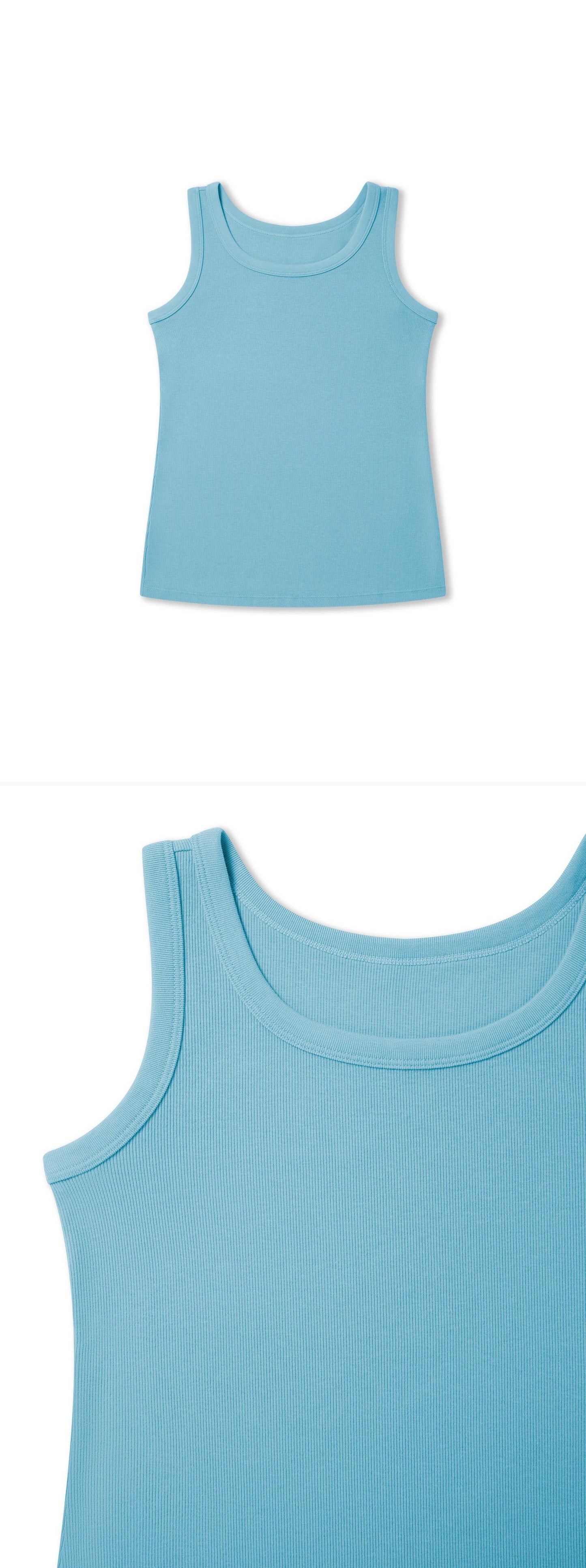 TURQUOISE_VEST - Flat Lay - 2 x Shots - Front + Detail A