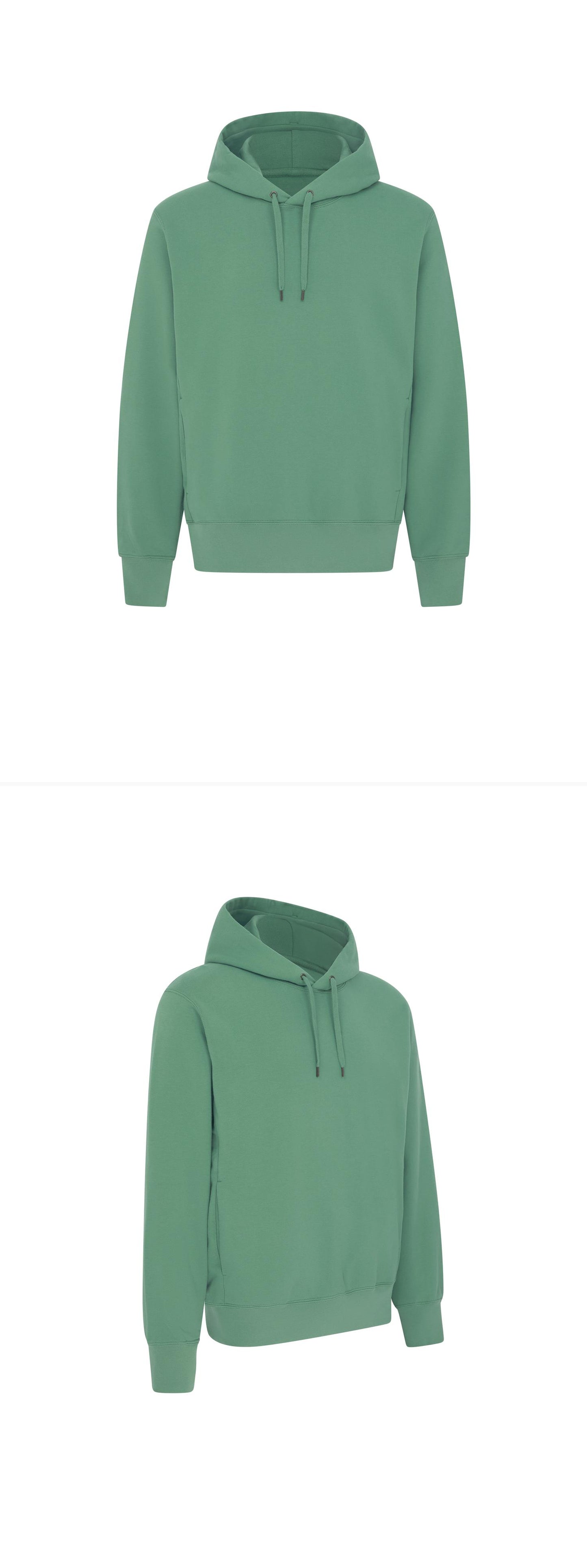GREEN_HOODIE - Mannequin - 2 x Shots - Front + Angle