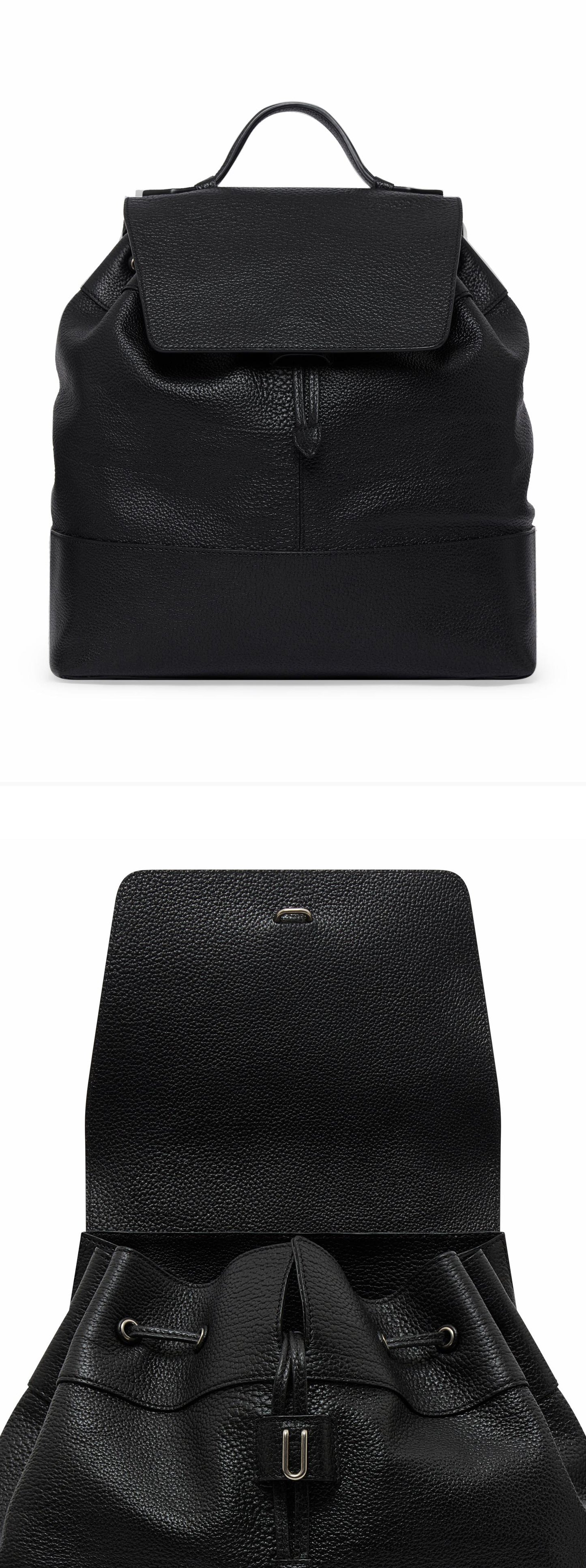 BLACK_GLIDE_BULL_CALFSKIN_BACKPACK - Acc - 2 x Shots - Front + Detail