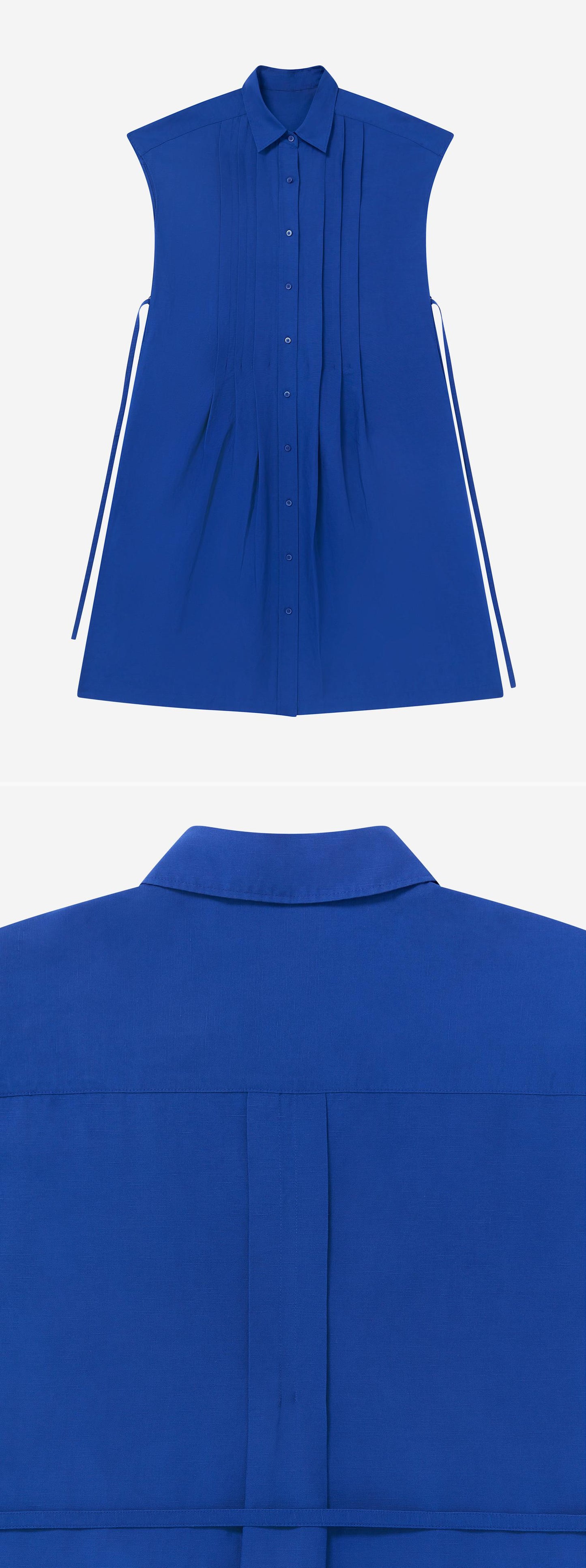 BLUE_DRESS - Flat Lay - 2 x Shots - Front + Detail B