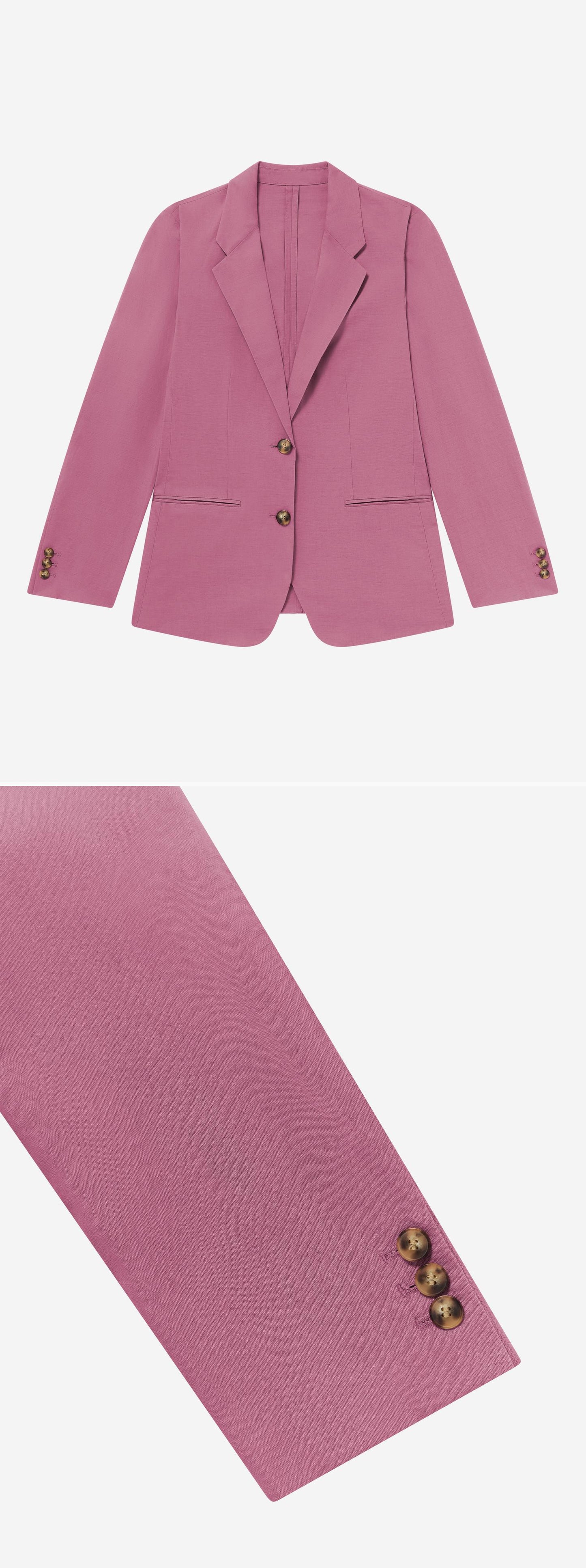 PINK_BLAZER - Flat Lay - 2 x Shots - Front + Detail B