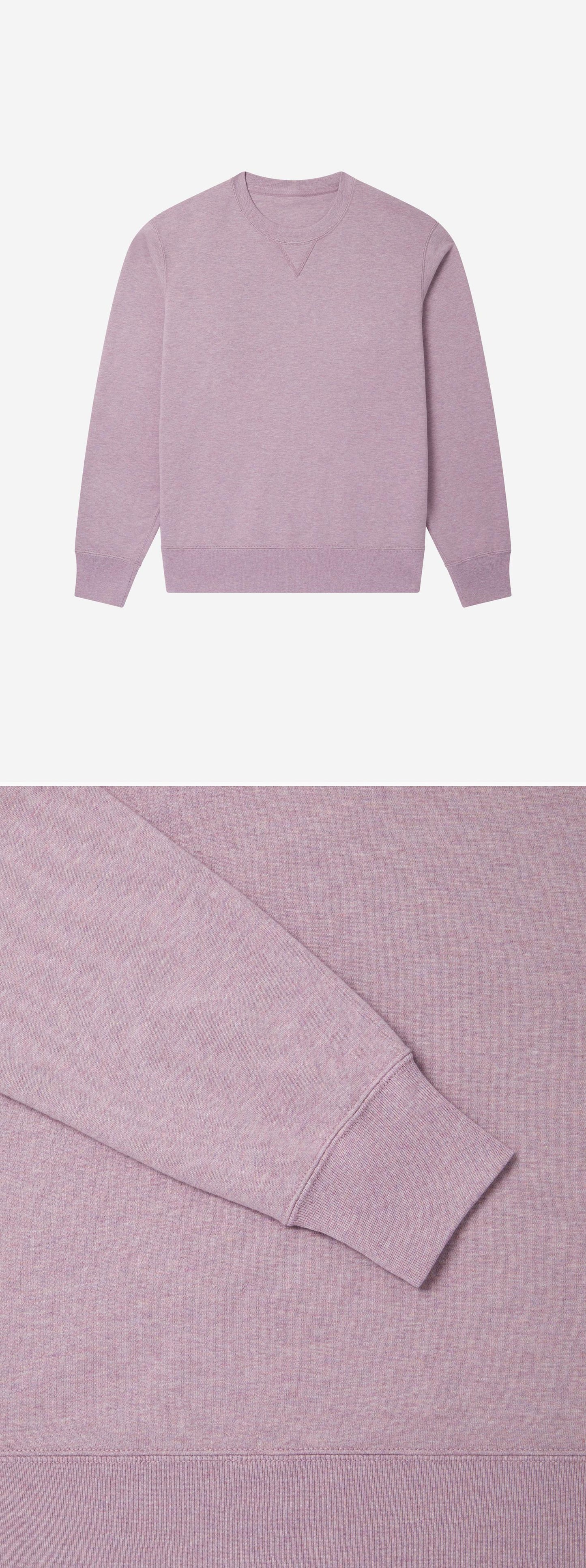 PURPLE_SWEATSHIRT - Flat Lay - 2 x Shots - Front + Detail B