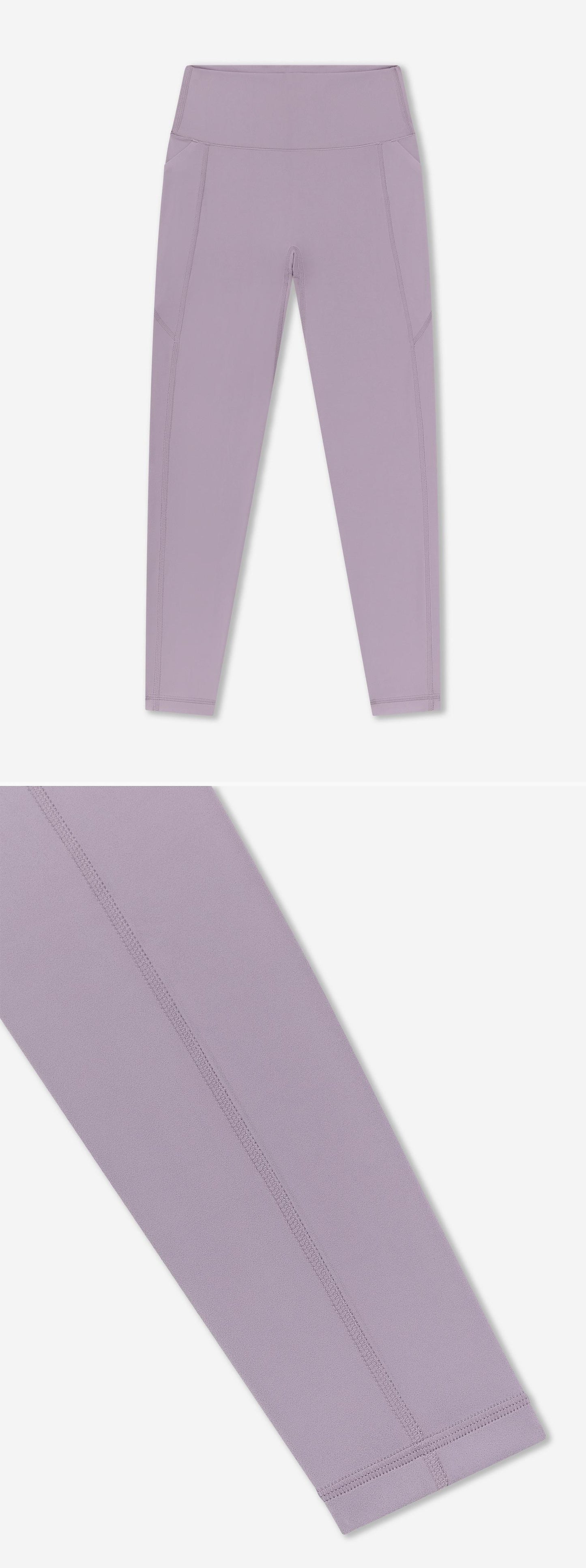 LILAC_LEGGINGS - Flat Lay - 2 x Shots - Front + Detail B