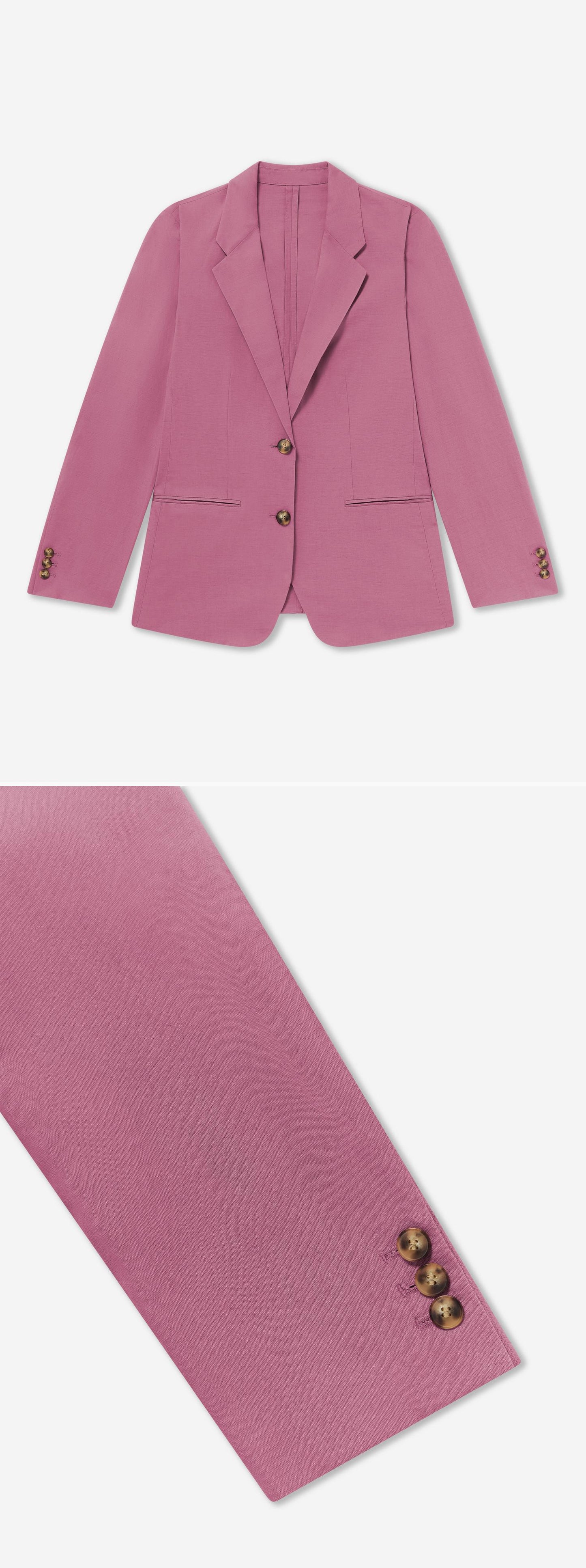 PINK_BLAZER - Flat Lay - 2 x Shots - Front + Detail B