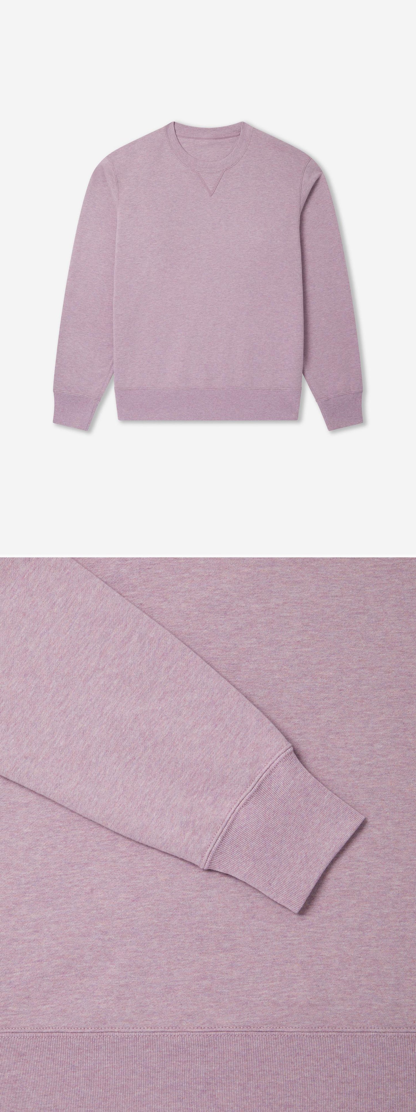 PURPLE_SWEATSHIRT - Flat Lay - 2 x Shots - Front + Detail B