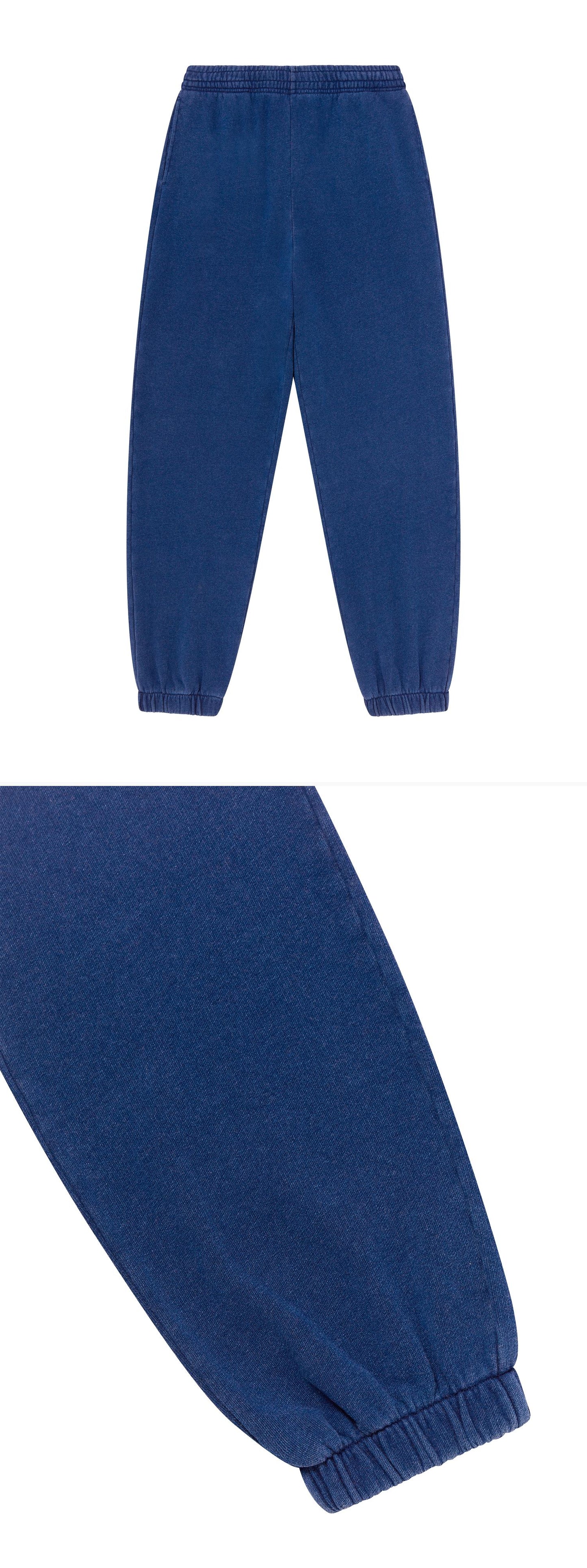 BLUE_JOGGERS - Flat Lay - 2 x Shots - Front + Detail B