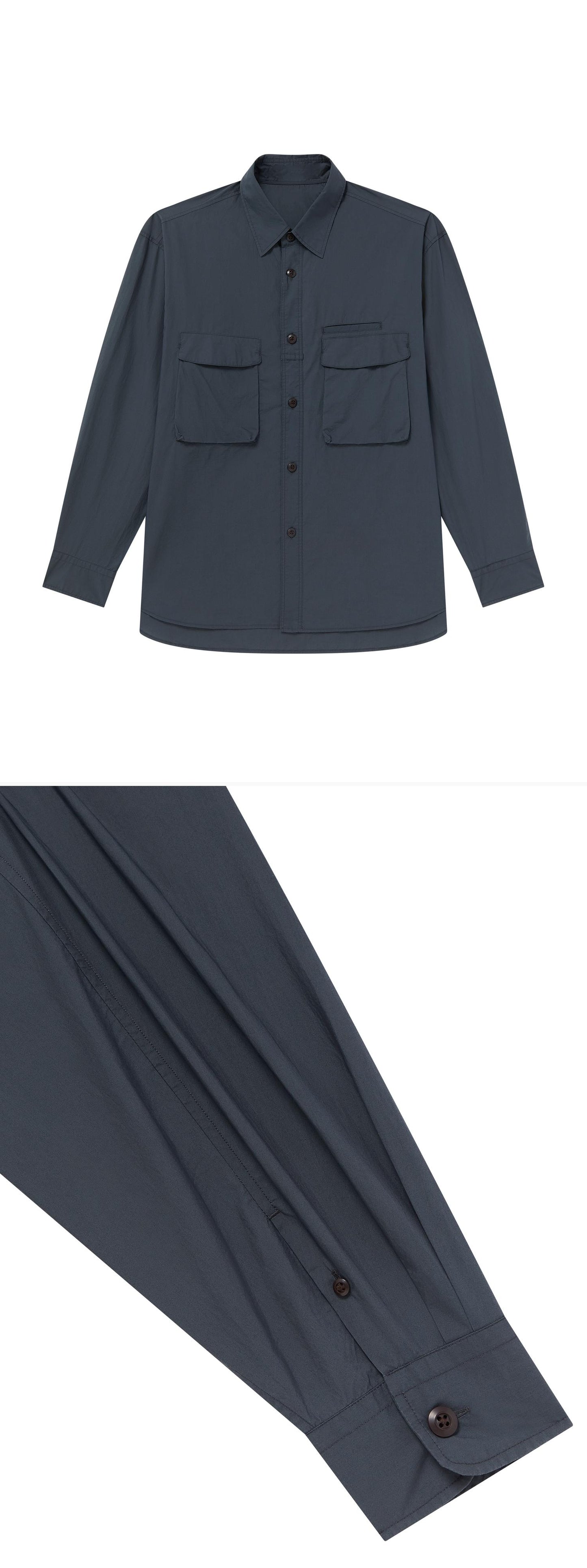 POCKET_SHIRT - Flat Lay - 2 x Shots - Front + Detail B