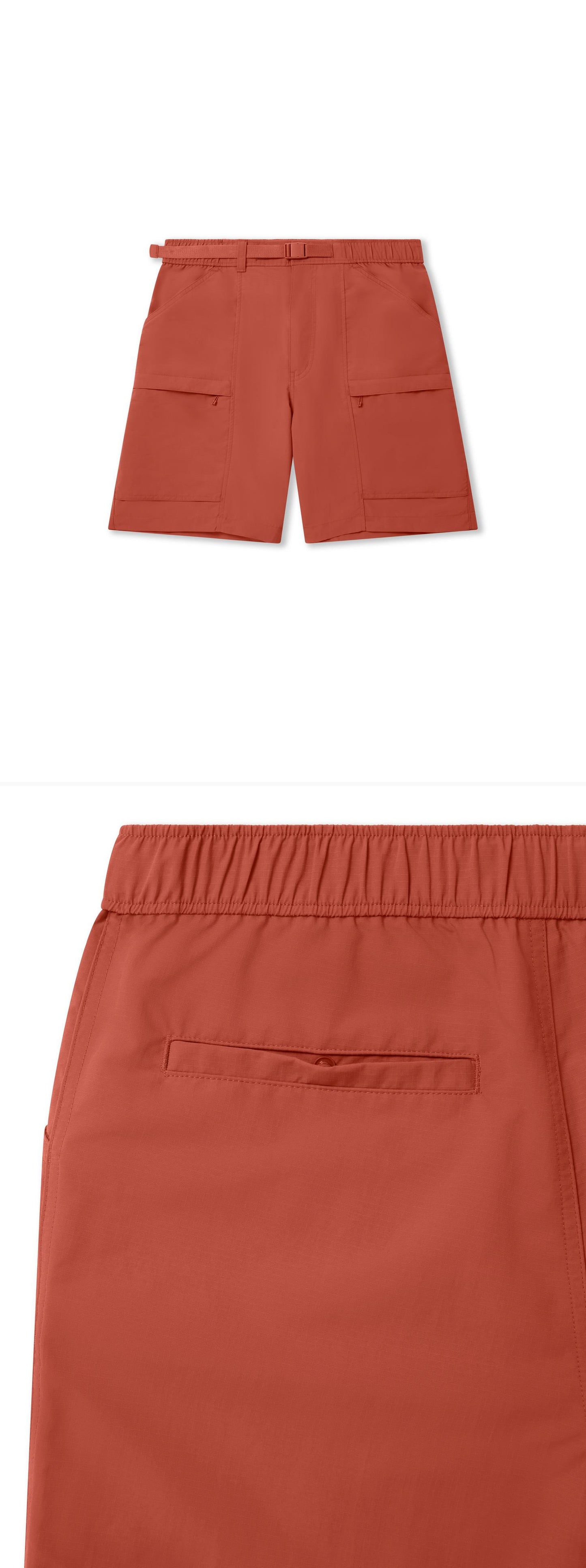 ORANGE_SHORT - Flat Lay - 2 x Shots - Front + Detail B