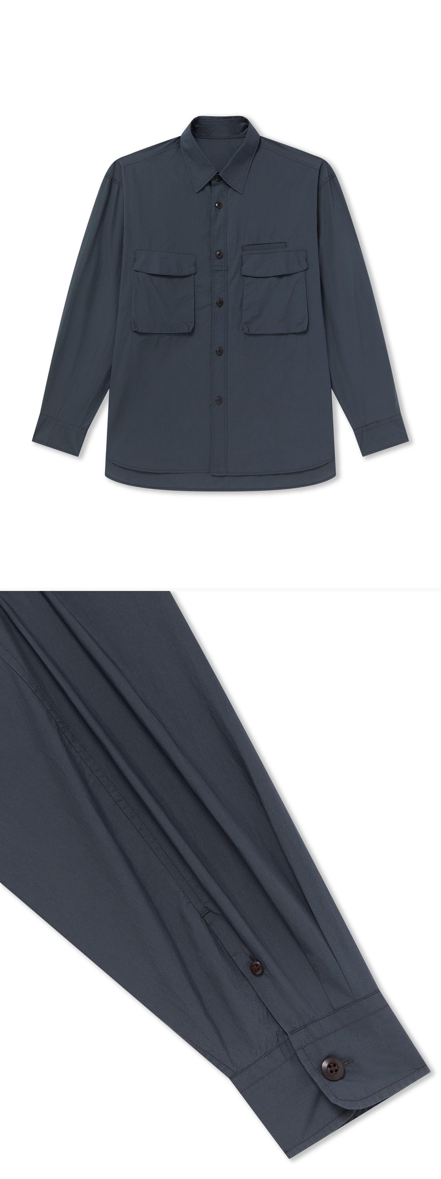 POCKET_SHIRT - Flat Lay - 2 x Shots - Front + Detail B