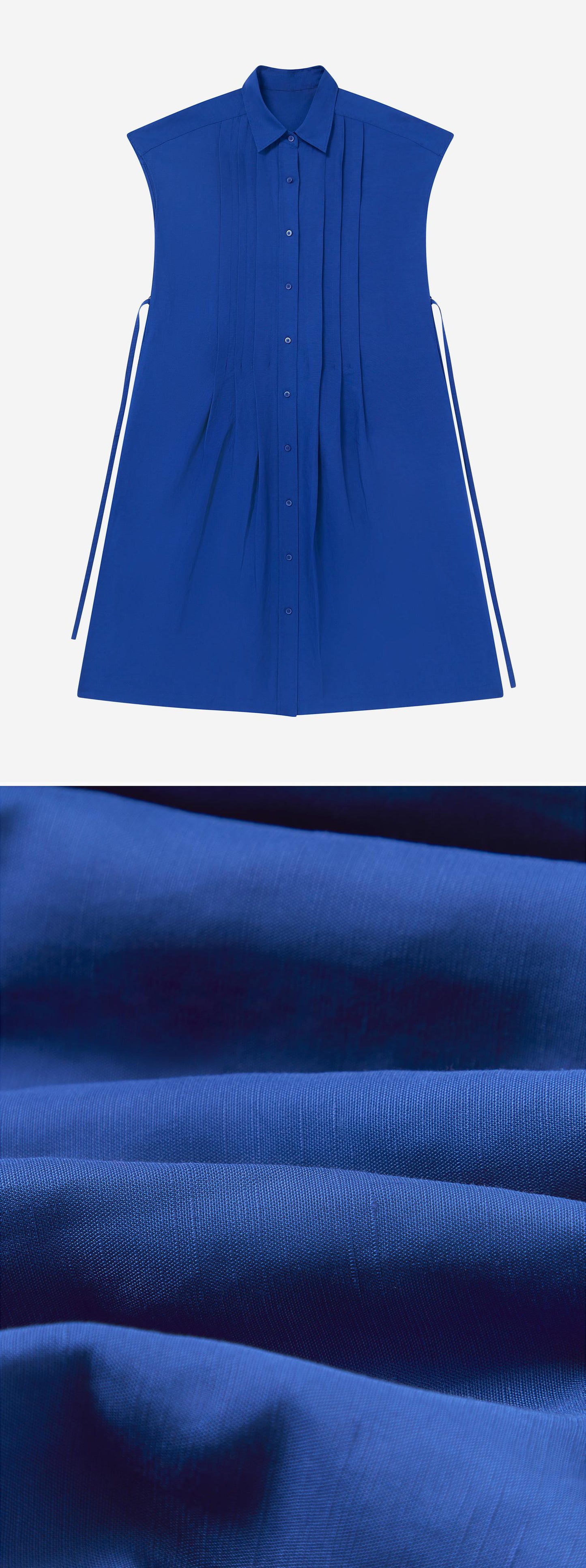 BLUE_DRESS - Flat Lay - 2 x Shots - Front + Detail C
