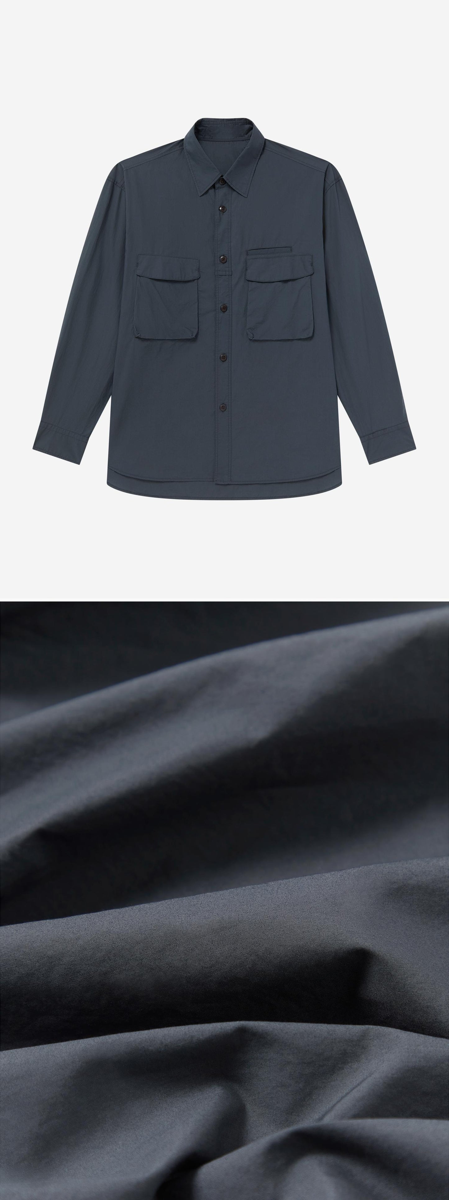 POCKET_SHIRT - Flat Lay - 2 x Shots - Front + Detail C