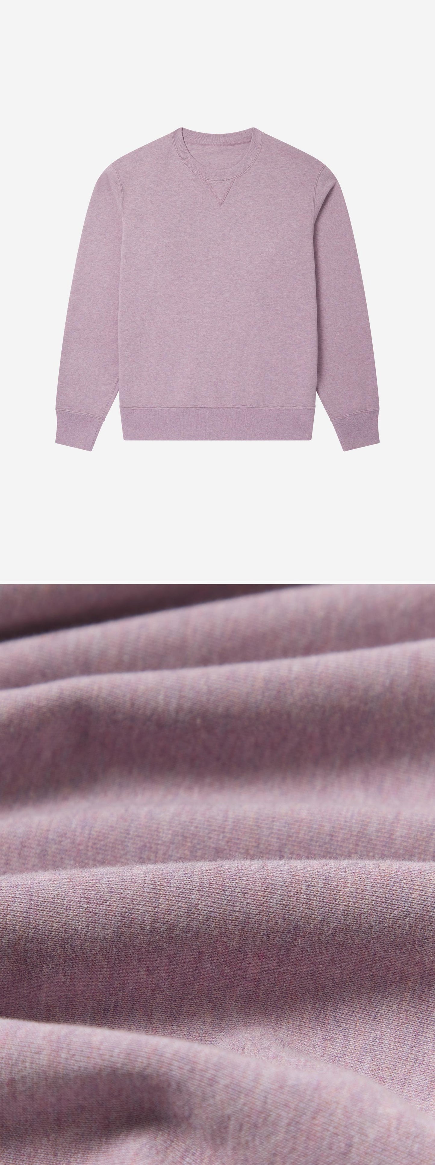 PURPLE_SWEATSHIRT - Flat Lay - 2 x Shots - Front + Detail C