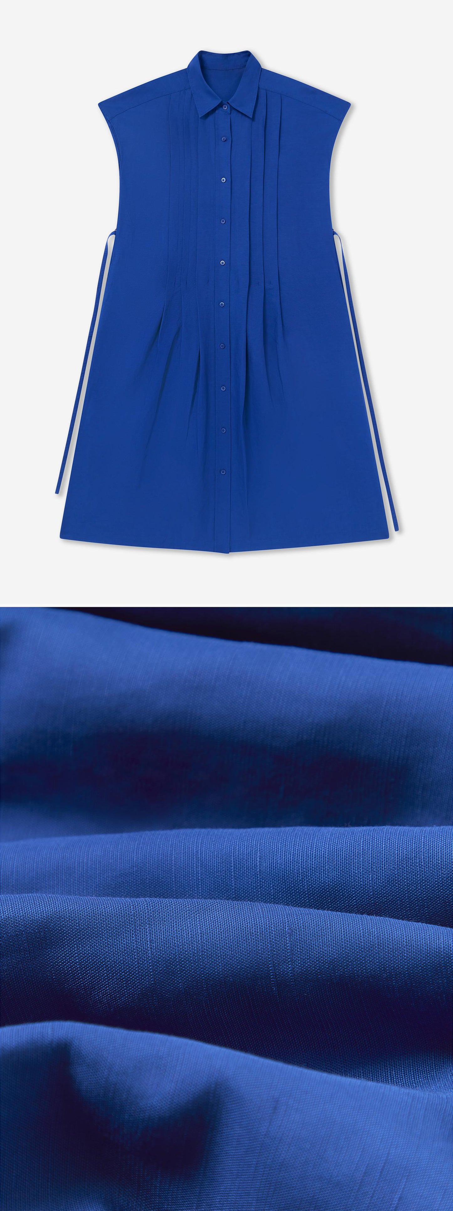 BLUE_DRESS - Flat Lay - 2 x Shots - Front + Detail C