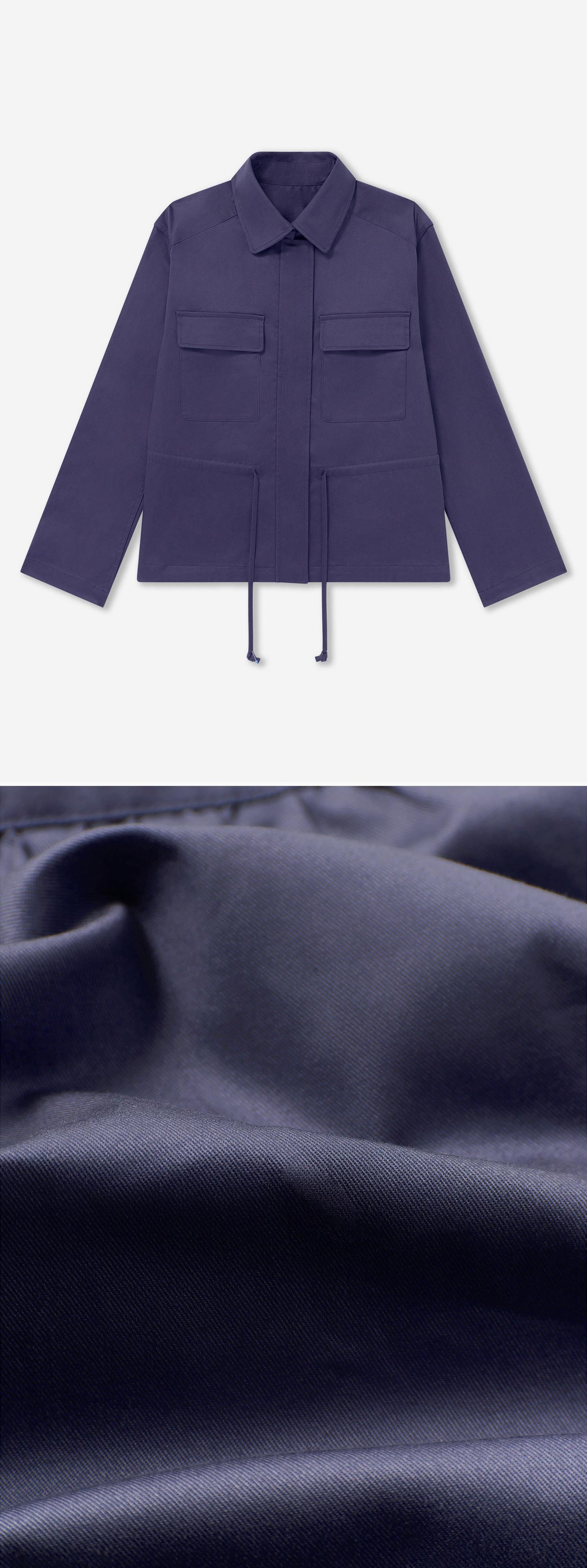 BLUE_JACKET - Flat Lay - 2 x Shots - Front + Detail C