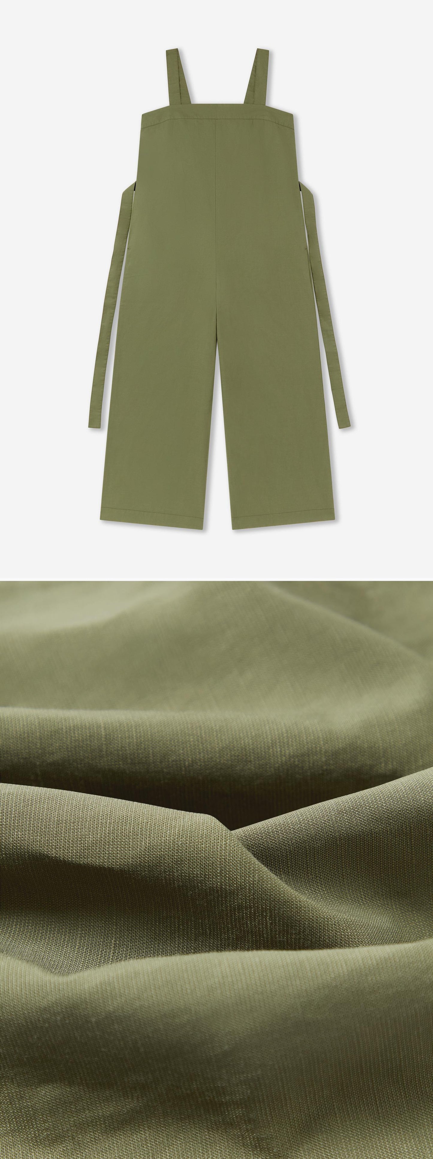 GREEN_JUMPSUIT - Flat Lay - 2 x Shots - Front + Detail C