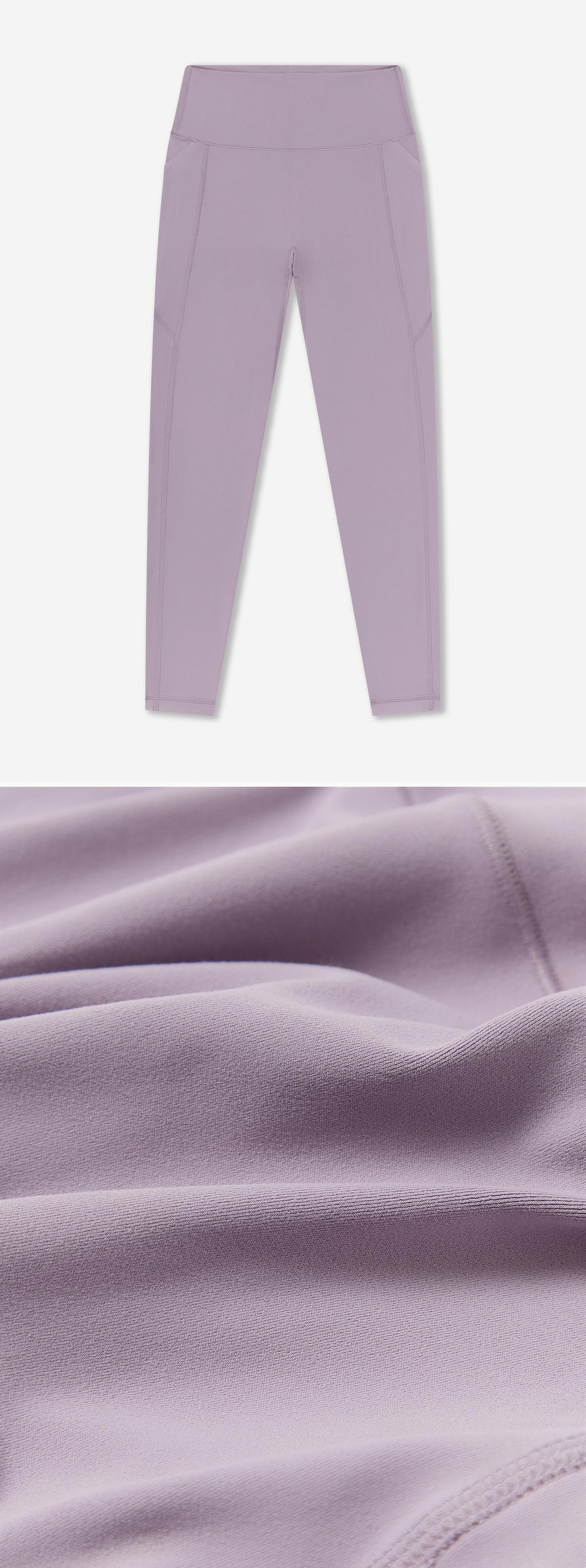 LILAC_LEGGINGS - Flat Lay - 2 x Shots - Front + Detail C