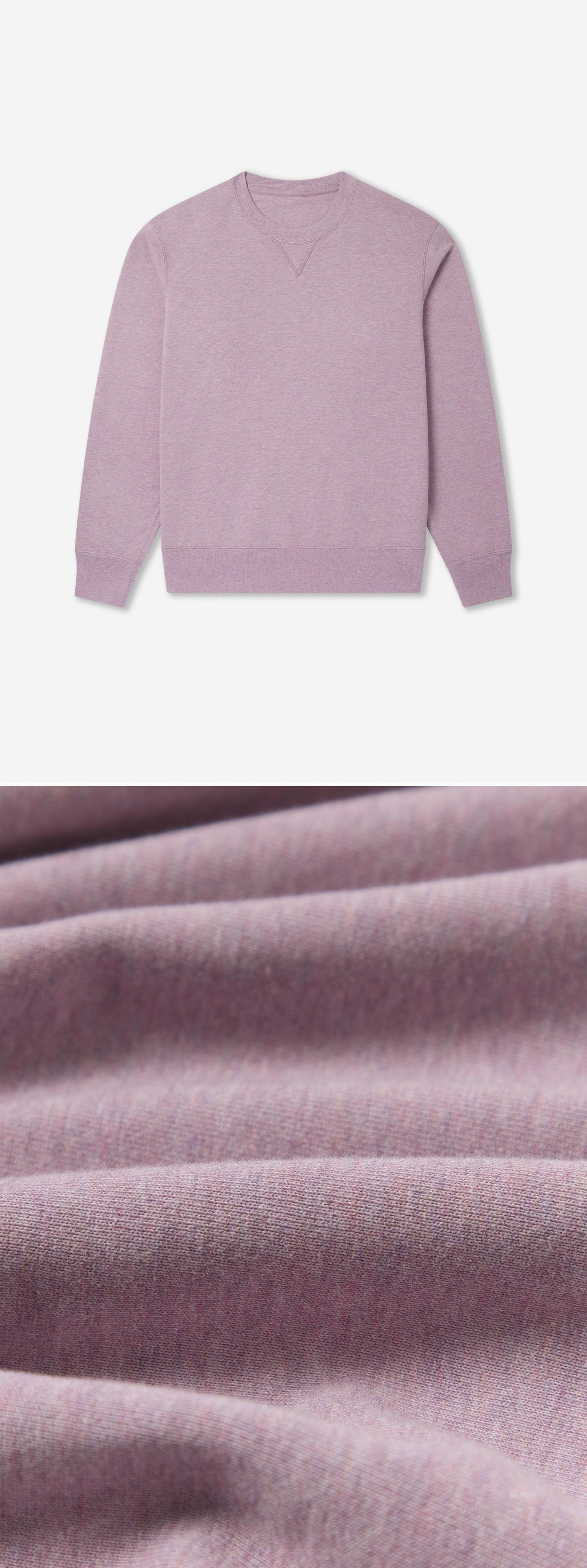 PURPLE_SWEATSHIRT - Flat Lay - 2 x Shots - Front + Detail C