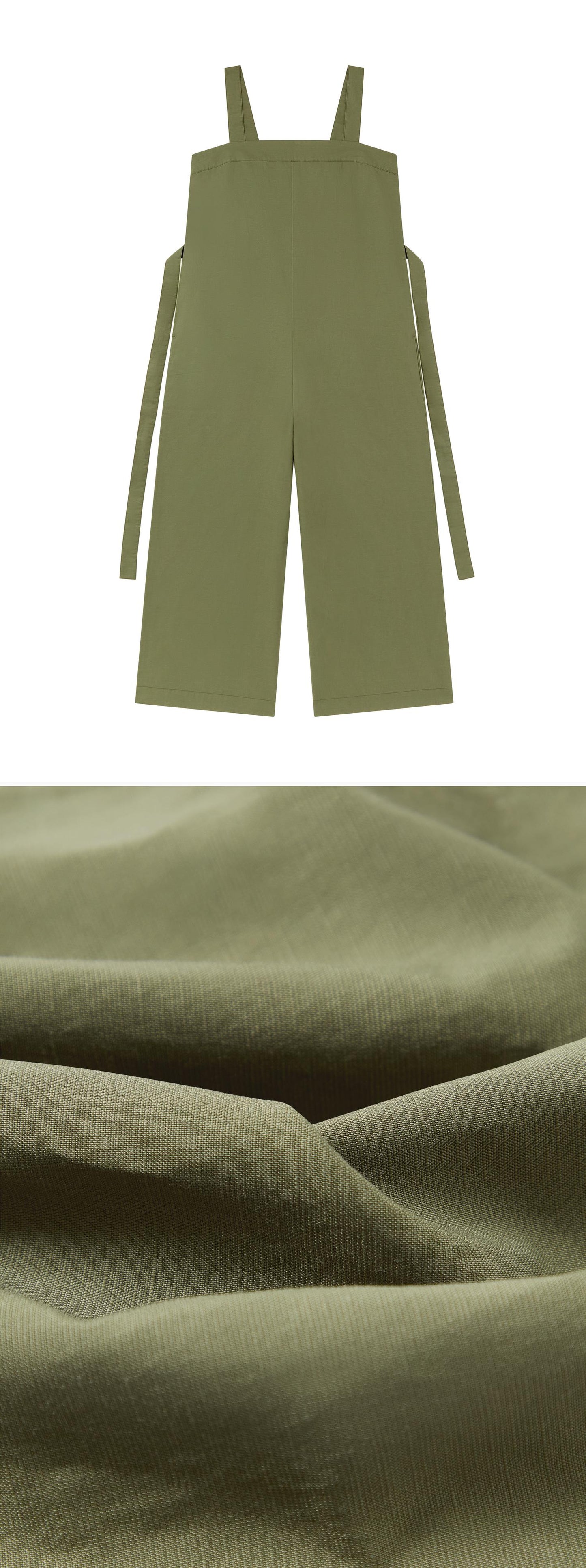 GREEN_JUMPSUIT - Flat Lay - 2 x Shots - Front + Detail C