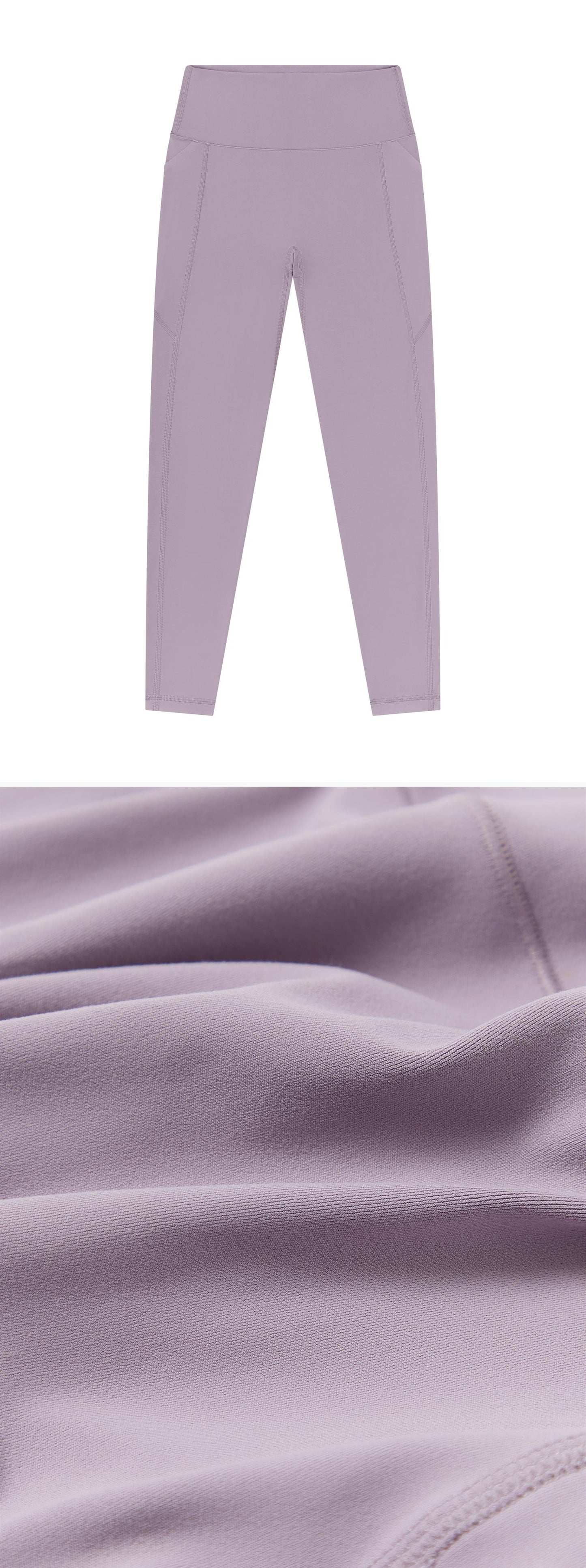 LILAC_LEGGINGS - Flat Lay - 2 x Shots - Front + Detail C