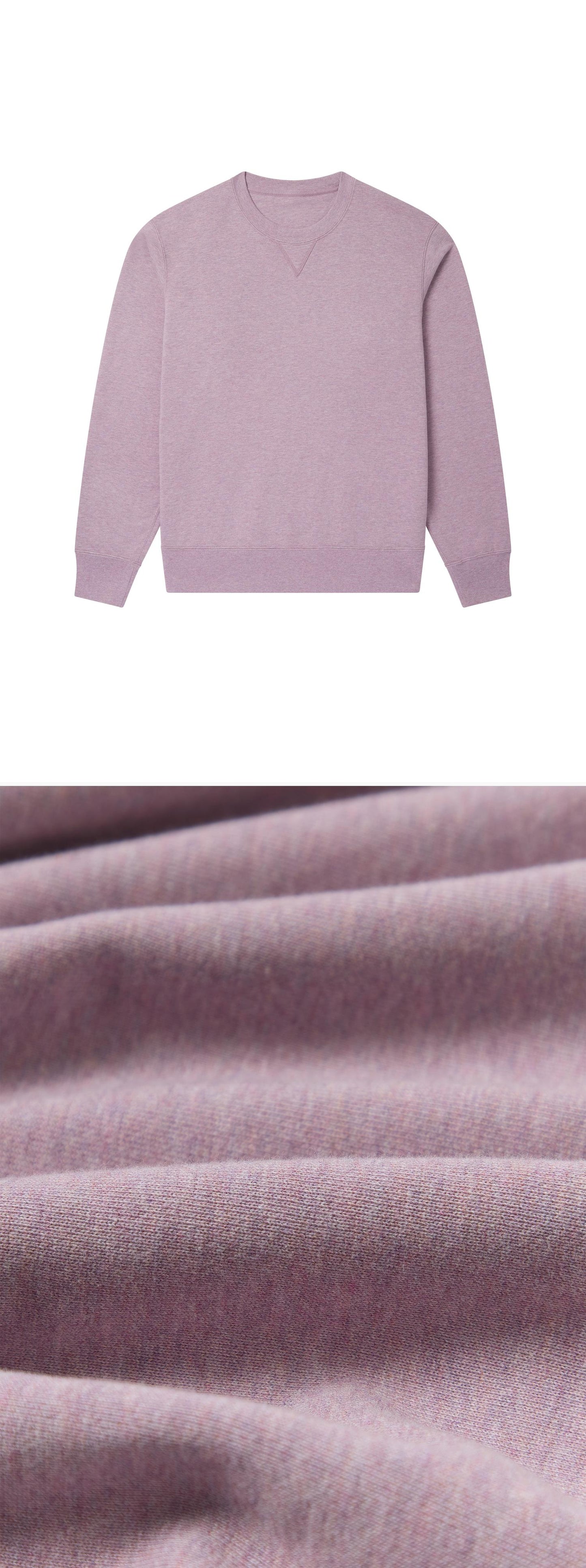PURPLE_SWEATSHIRT - Flat Lay - 2 x Shots - Front + Detail C