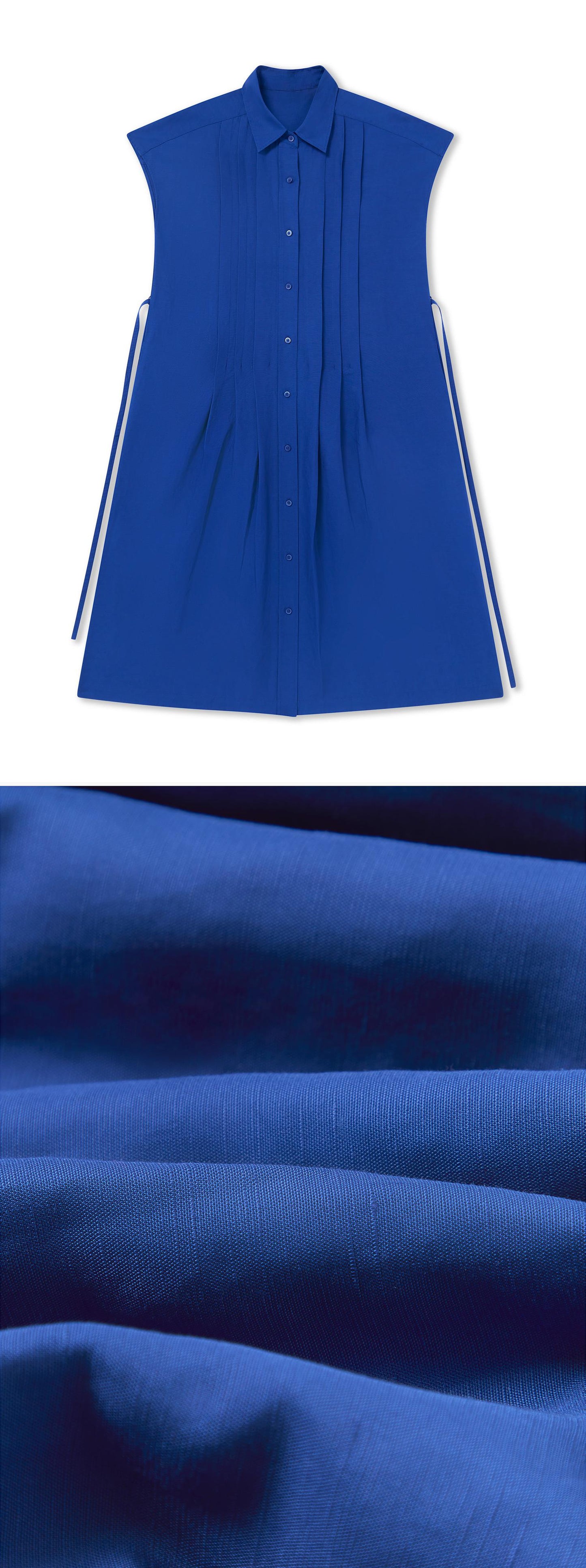 BLUE_DRESS - Flat Lay - 2 x Shots - Front + Detail C