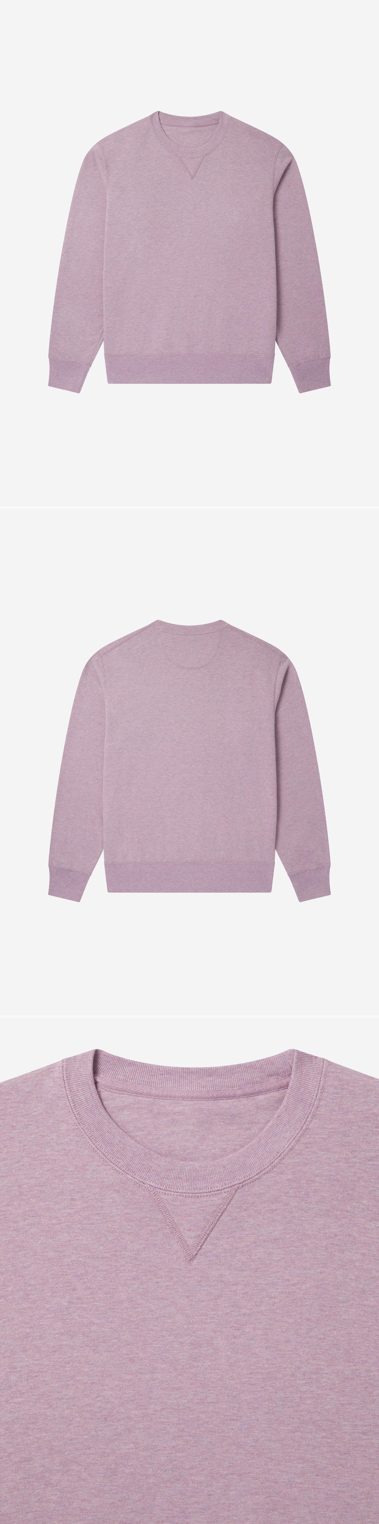 PURPLE_SWEATSHIRT - Flat Lay - 3 x Shots - Front + Back + Detail A