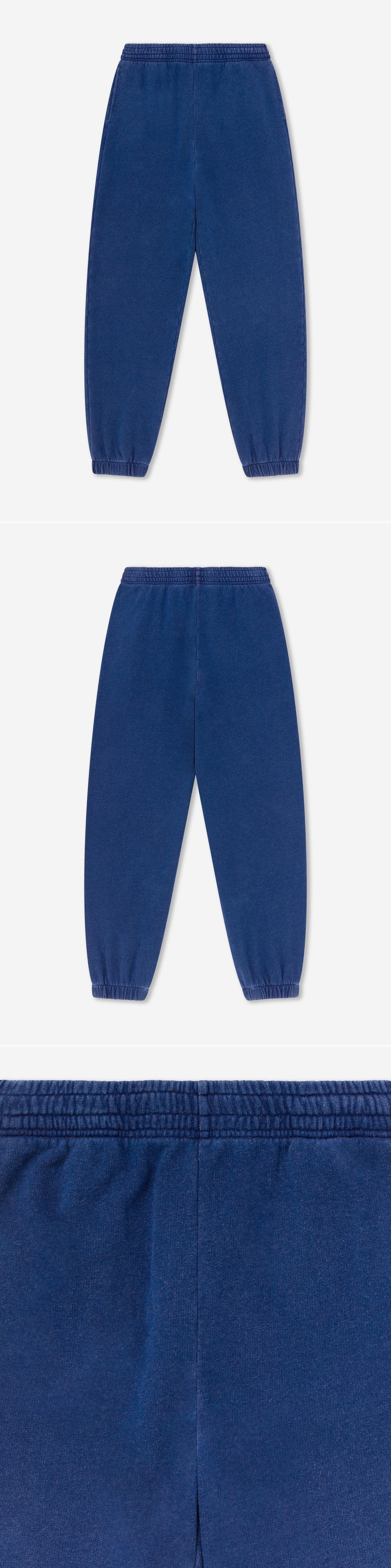BLUE_JOGGERS - Flat Lay - 3 x Shots - Front + Back + Detail A