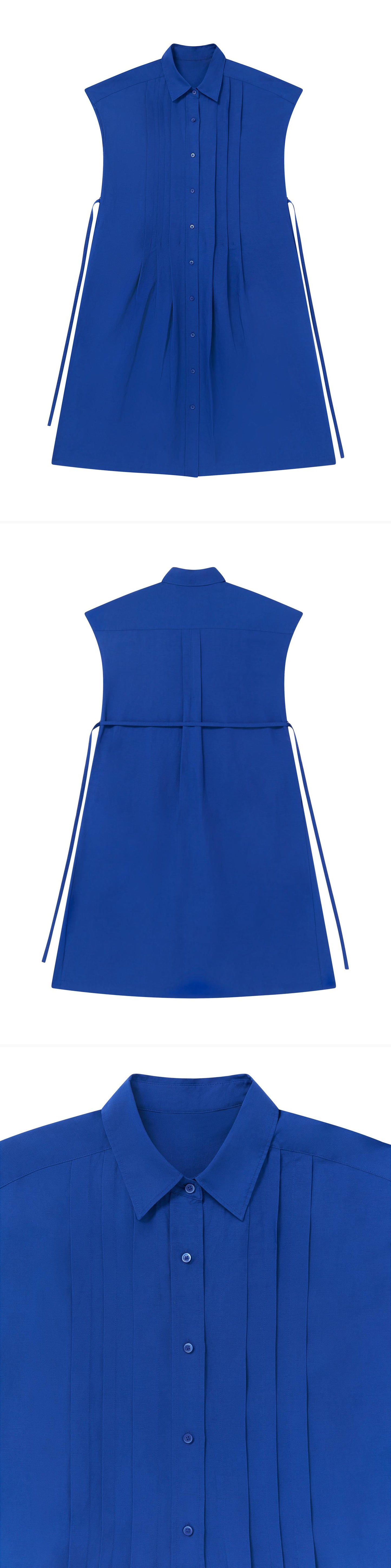 BLUE_DRESS - Flat Lay - 3 x Shots - Front + Back + Detail A