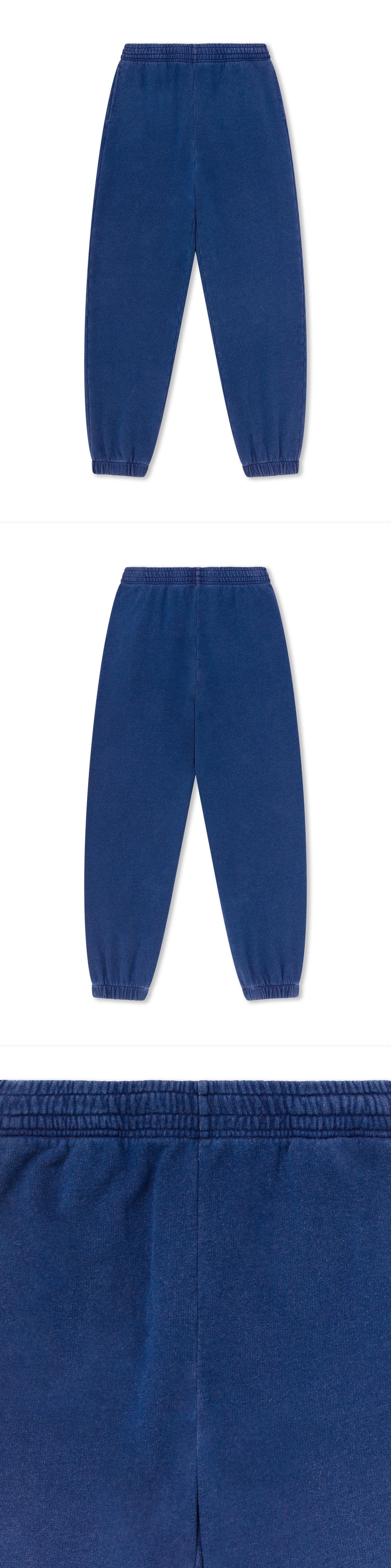 BLUE_JOGGERS - Flat Lay - 3 x Shots - Front + Back + Detail A