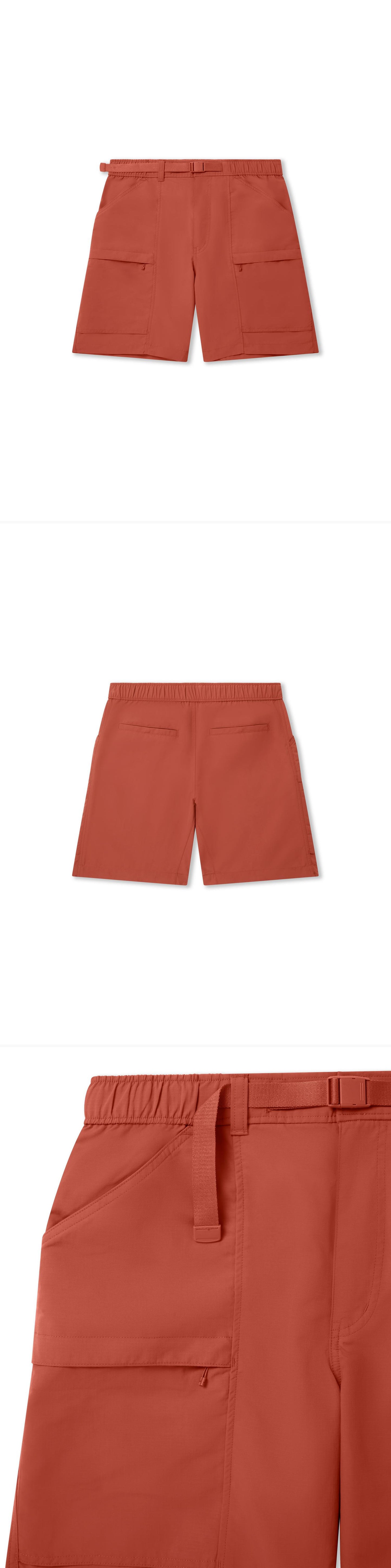 ORANGE_SHORT - Flat Lay - 3 x Shots - Front + Back + Detail A