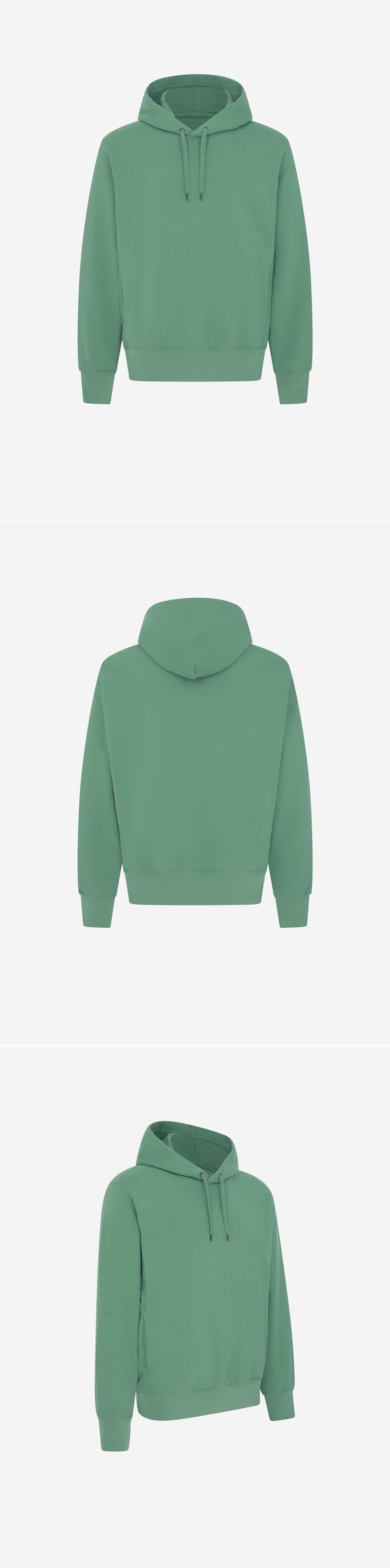 GREEN_HOODIE - Mannequin - 3 x Shots - Front + Back + Angle