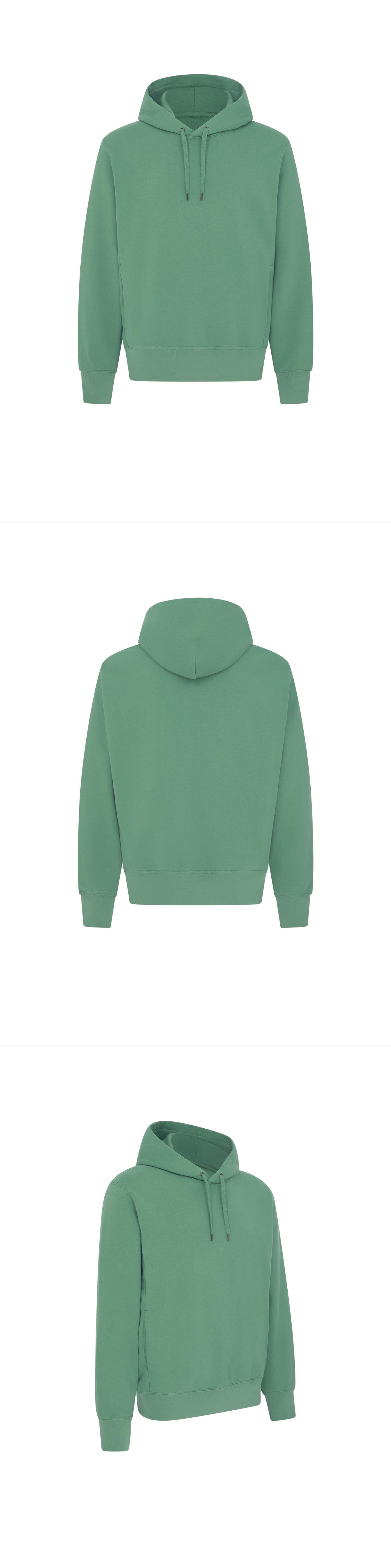 GREEN_HOODIE - Mannequin - 3 x Shots - Front + Back + Angle