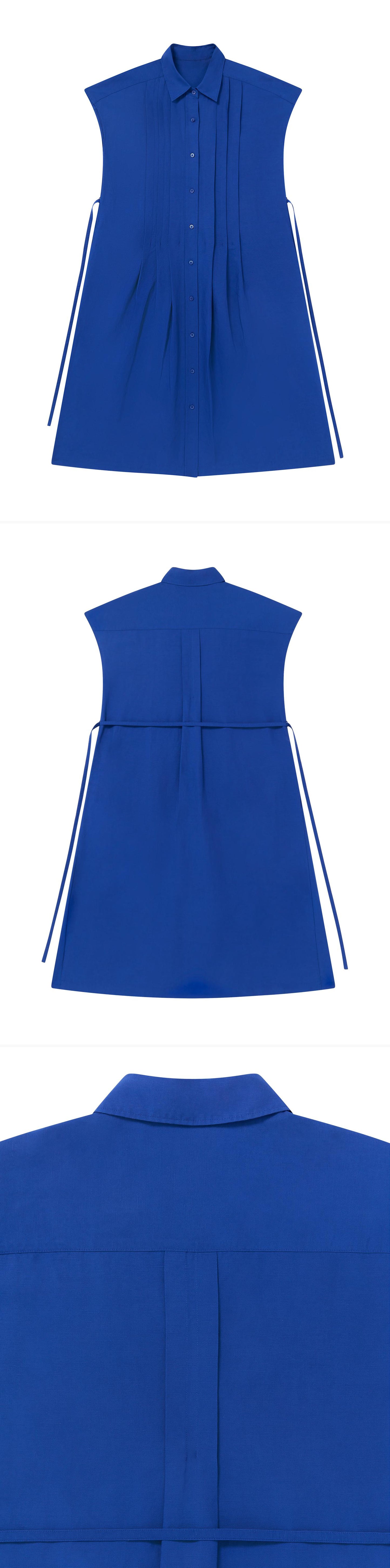 BLUE_DRESS - Flat Lay - 3 x Shots - Front + Back + Detail B