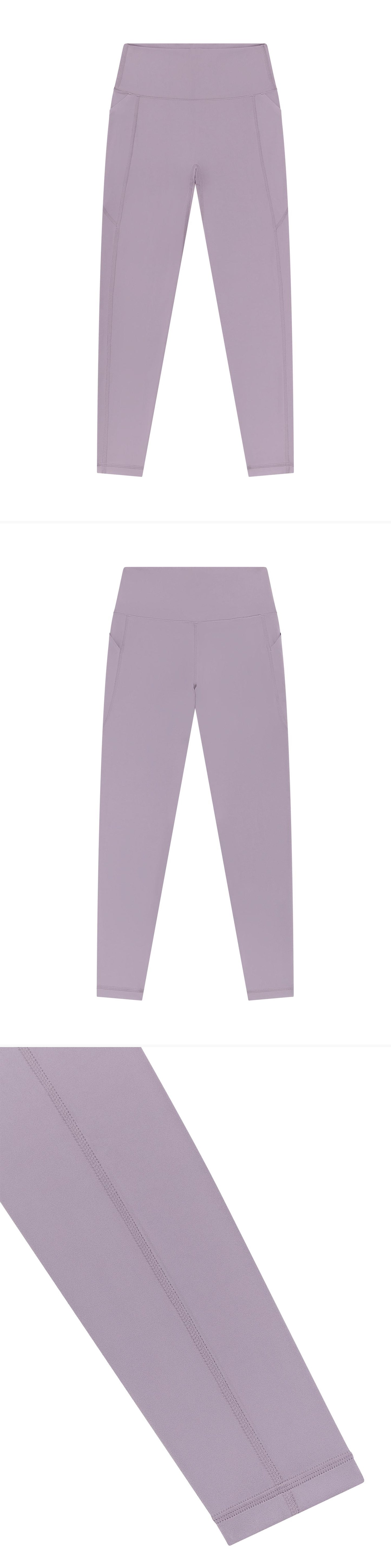 LILAC_LEGGINGS - Flat Lay - 3 x Shots - Front + Back + Detail B