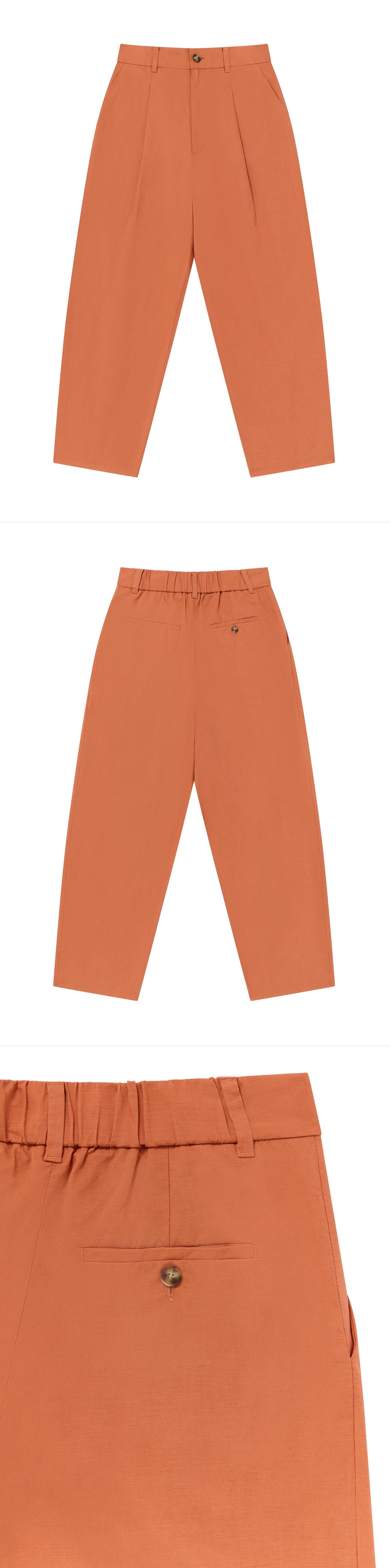 ORANGE_WIDELEG_TROUSER - Flat Lay - 3 x Shots - Front + Back + Detail B