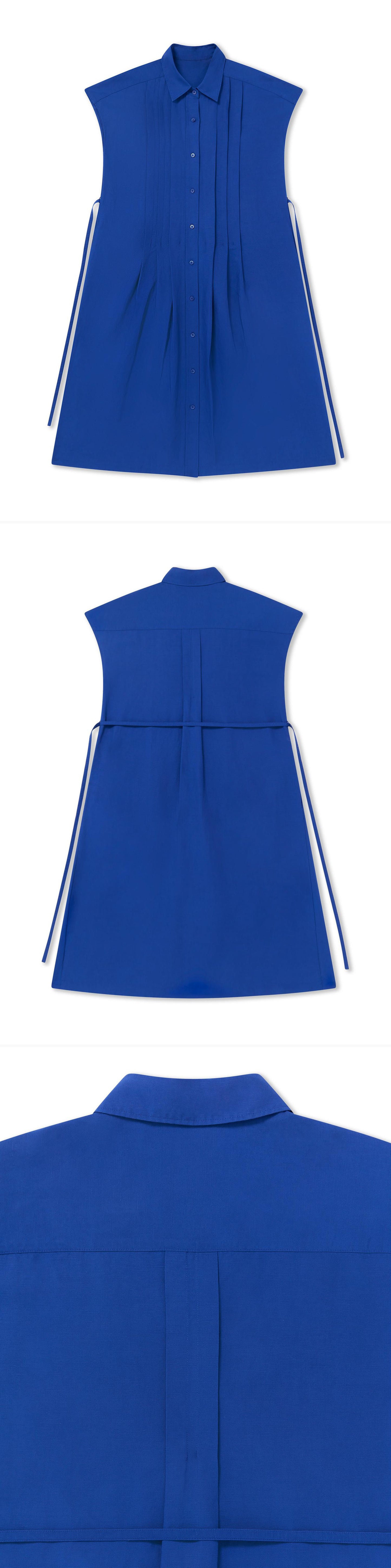 BLUE_DRESS - Flat Lay - 3 x Shots - Front + Back + Detail B