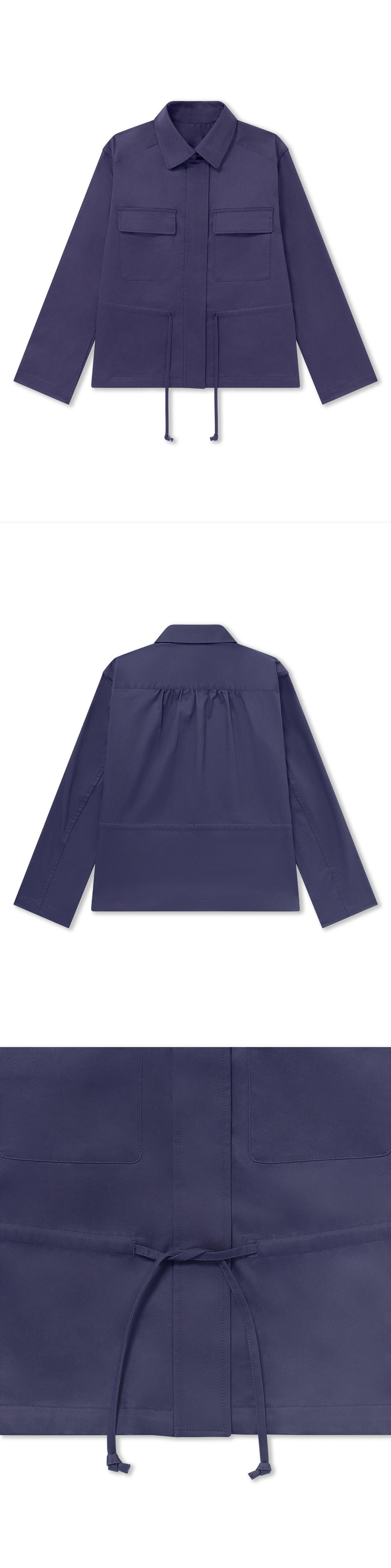 BLUE_JACKET - Flat Lay - 3 x Shots - Front + Back + Detail B