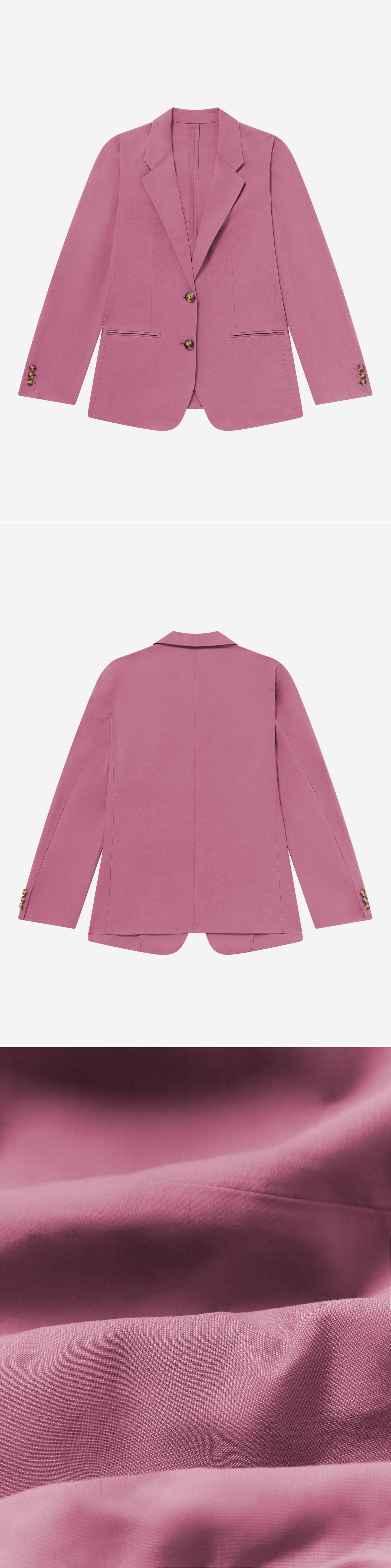 PINK_BLAZER - Flat Lay - 3 x Shots - Front + Back + Detail C
