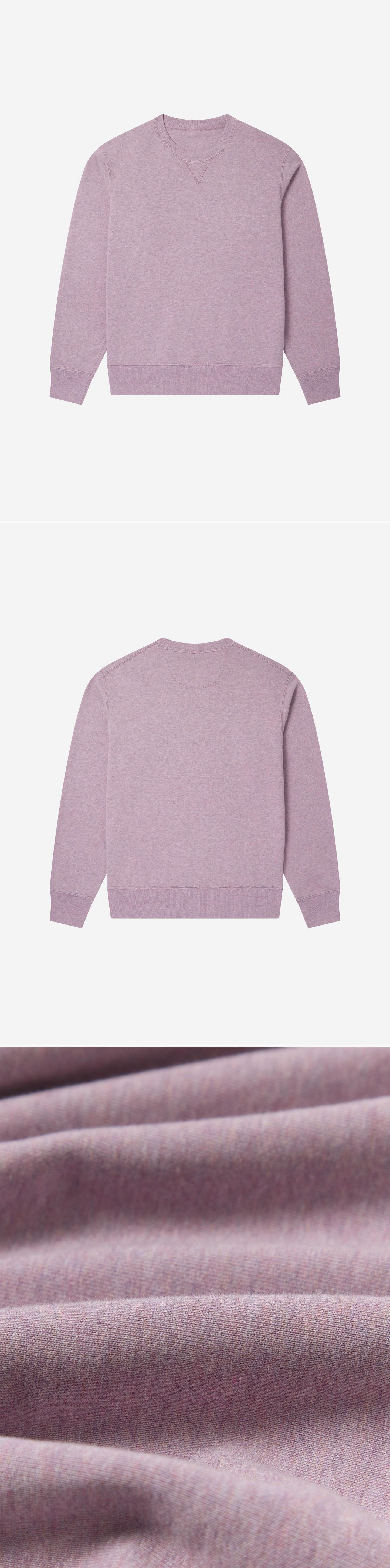 PURPLE_SWEATSHIRT - Flat Lay - 3 x Shots - Front + Back + Detail C