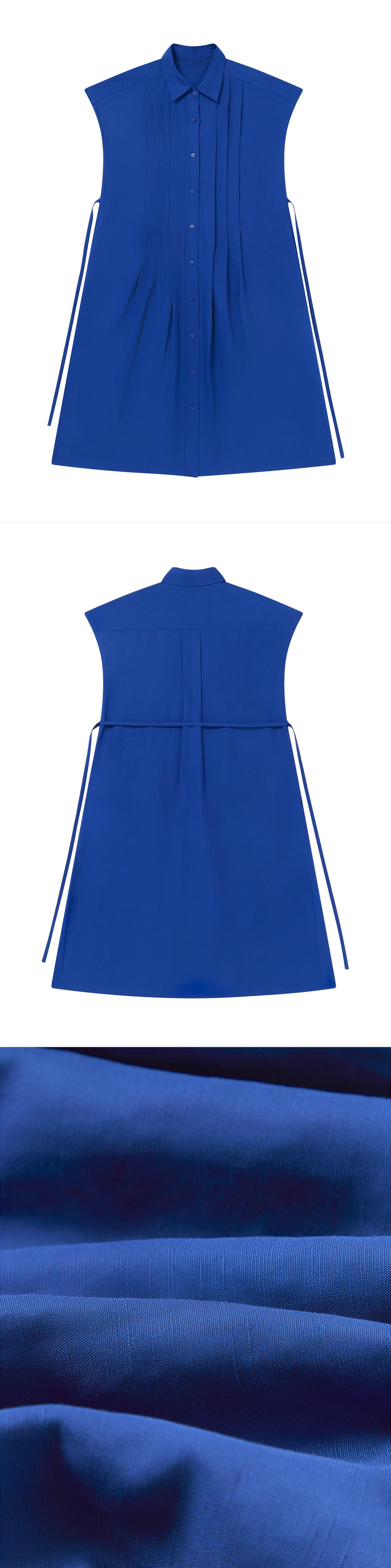 BLUE_DRESS - Flat Lay - 3 x Shots - Front + Back + Detail C