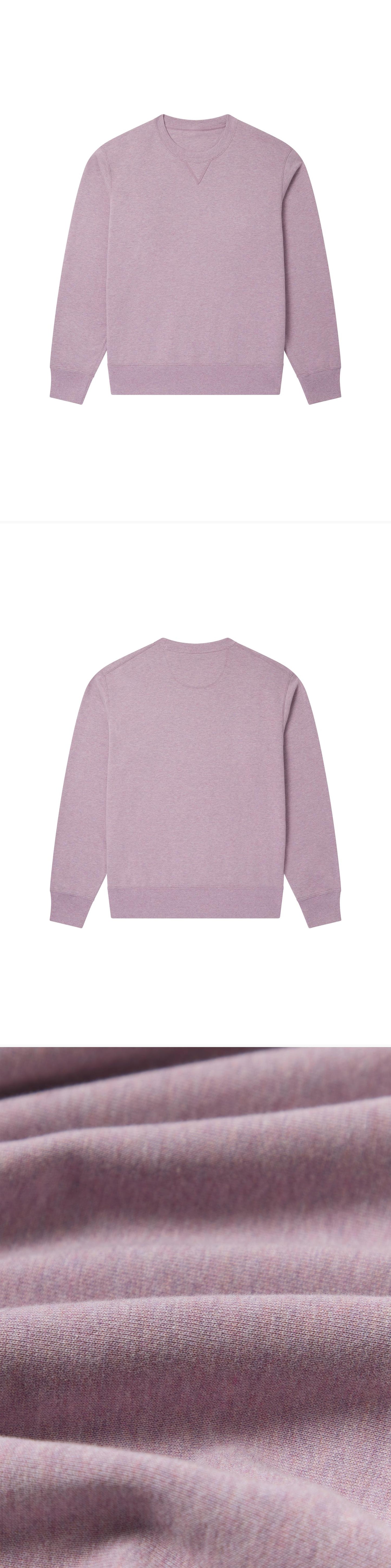 PURPLE_SWEATSHIRT - Flat Lay - 3 x Shots - Front + Back + Detail C