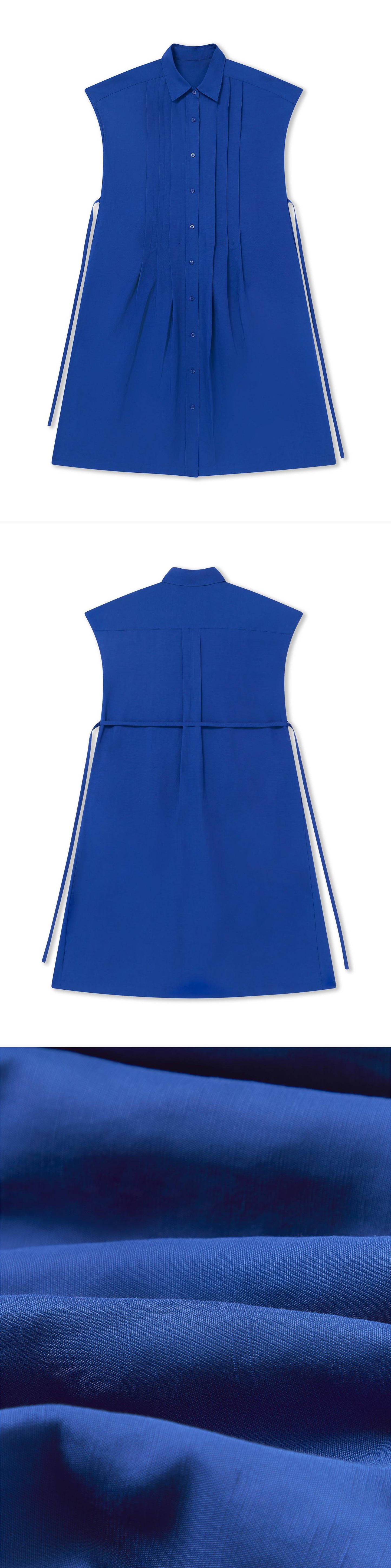 BLUE_DRESS - Flat Lay - 3 x Shots - Front + Back + Detail C